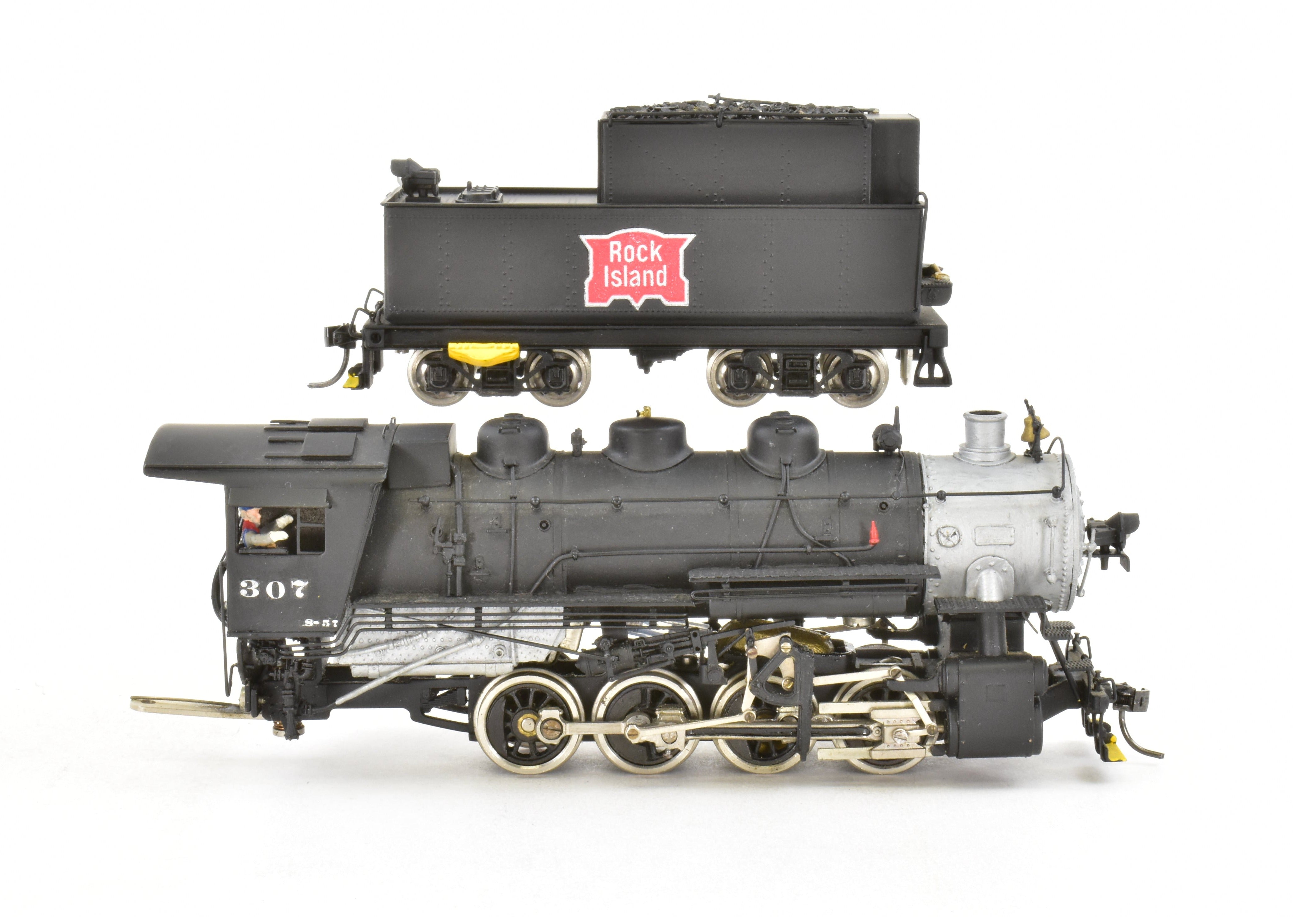 High - Quality HO Scale Brass PFM - Tenshodo CRI&P Rock Island 0 - 8 - 0 Switcher Locomotive Model, FP No. 307