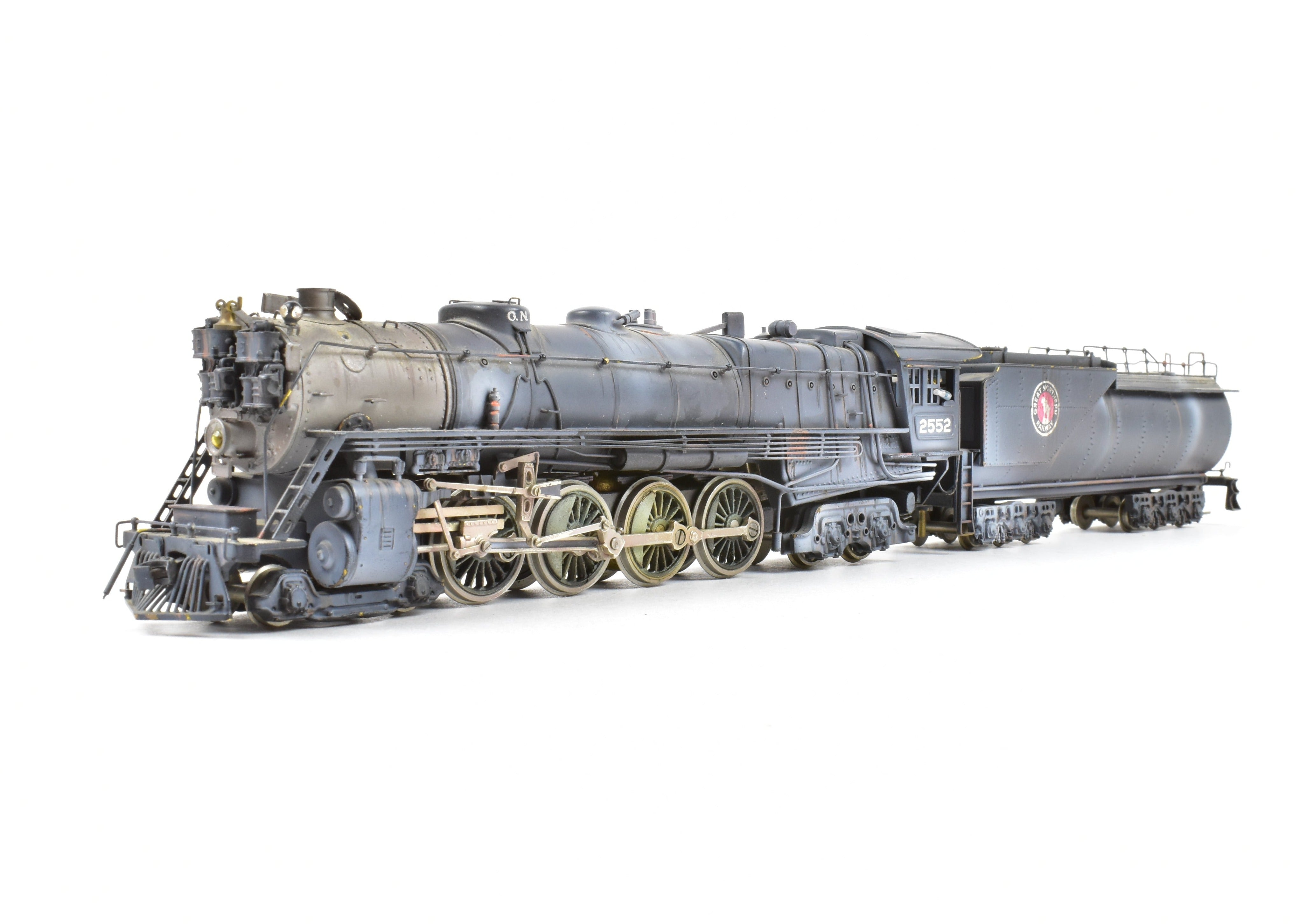 HO Scale Brass PFM - Tenshodo GN - Great Northern 4-8-4 Class S-1 Steam Locomotive Model with 1970 Run Factory Paint and Heavy Custom Weathering