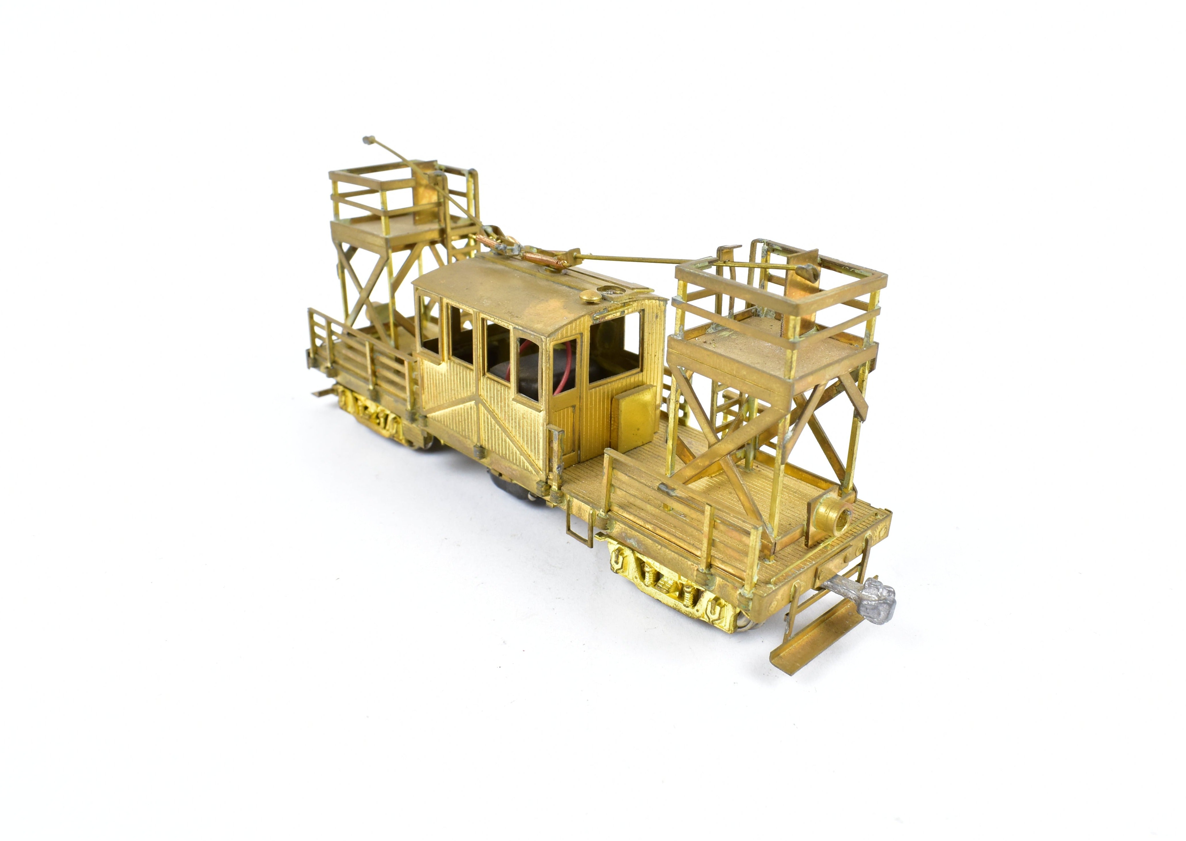 HO Scale Brass Suydam Pacific Electric Interurban Wood Wire Greaser - Tower Car Model (No Box, As - Is Condition)