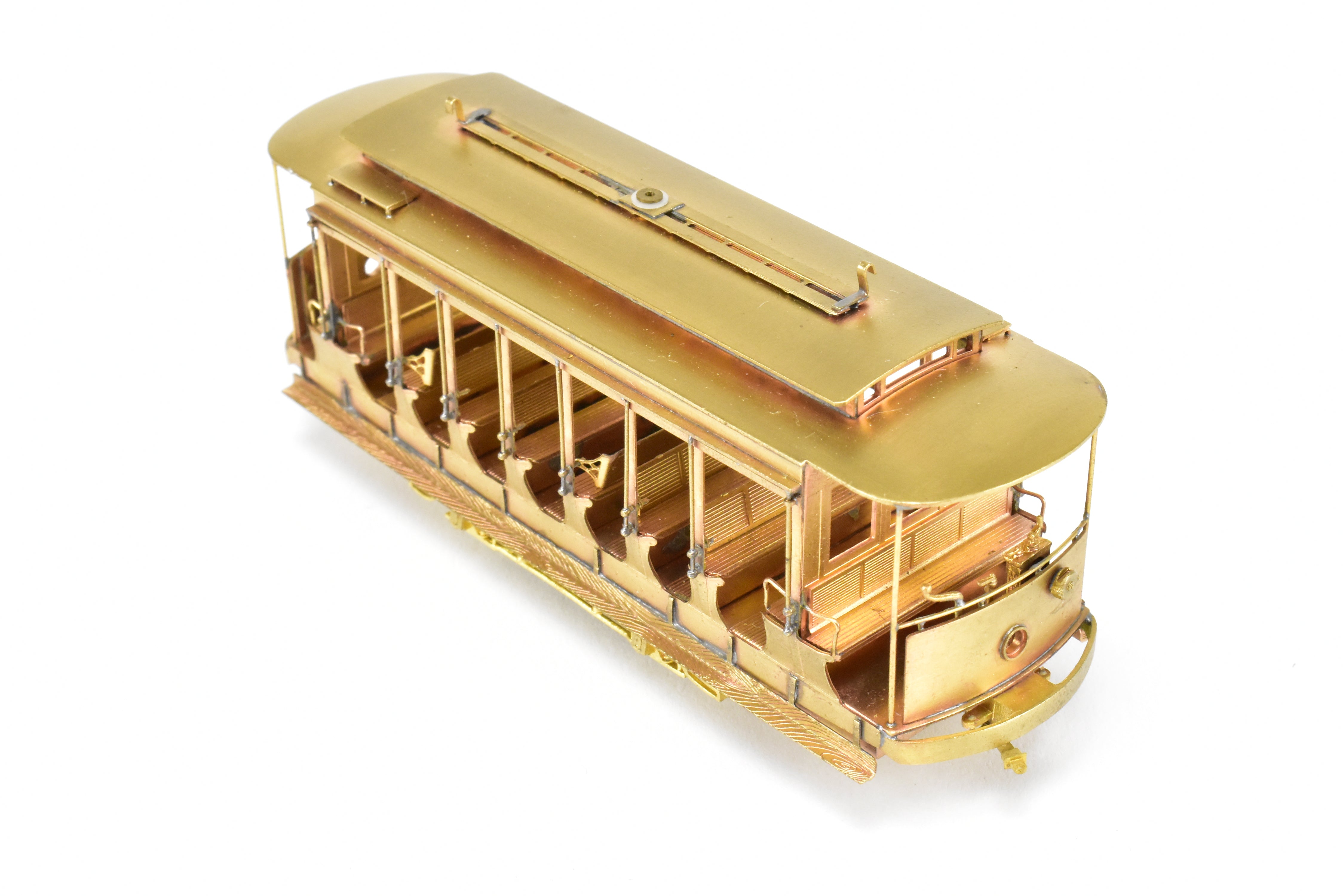 HO Scale Brass MTS Imports Various Roads Brill 10 Bench Open Trolley Model for Model Train Enthusiasts