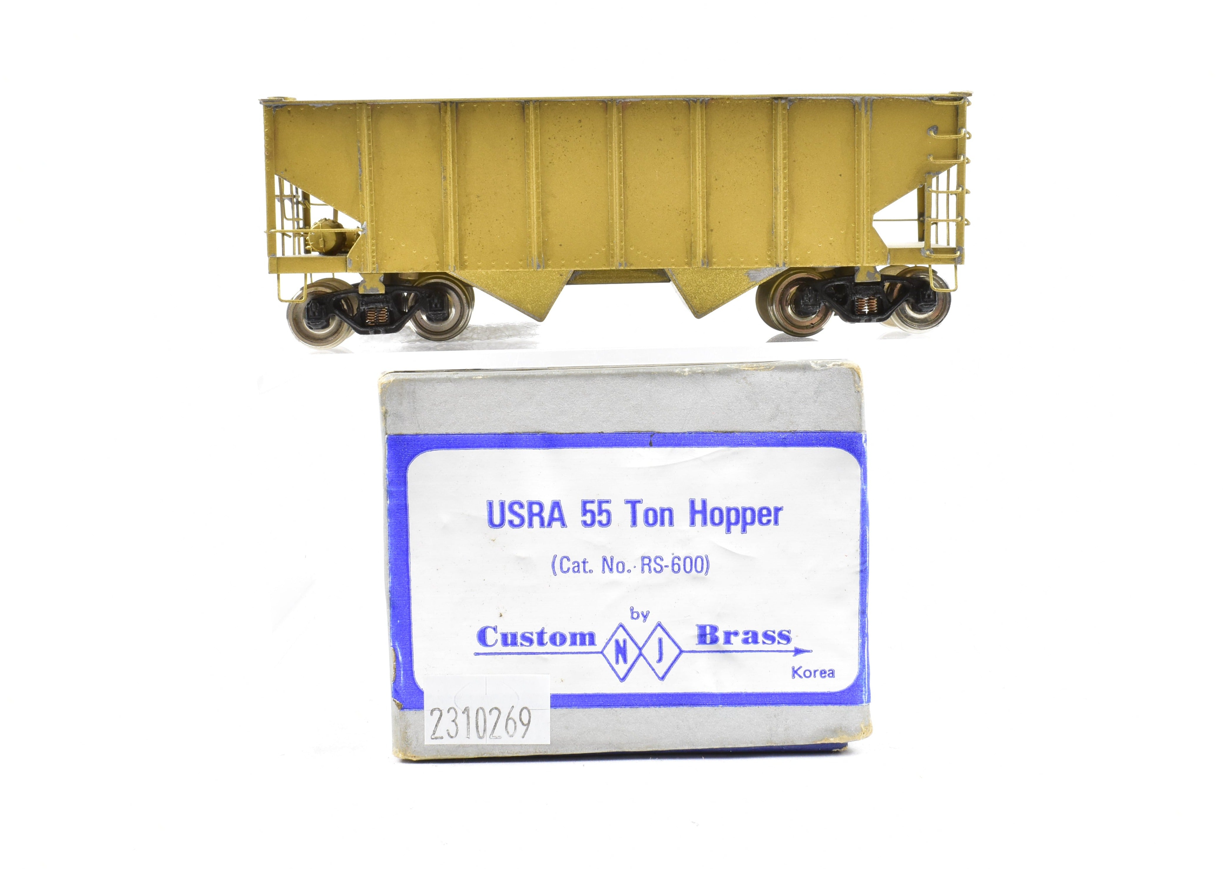 High - Quality HO Scale Brass USRA 55 Ton Hopper Model Custom - Made by NJ for Various Road Applications