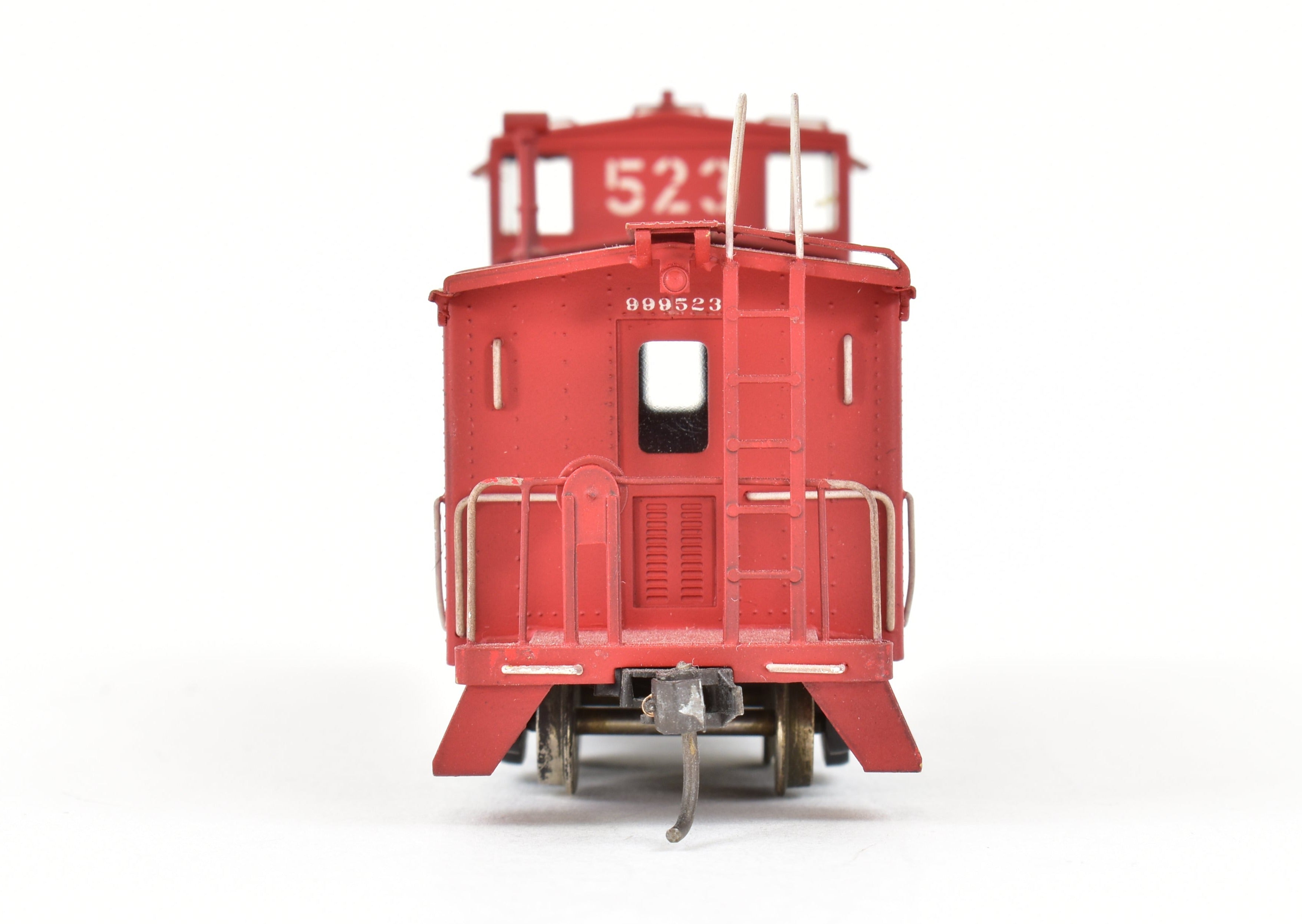 High - Quality HO Scale Brass Nickel - Plated (NPP) ATSF - Santa Fe CE - 2 Caboose Model with Custom Painted Finish