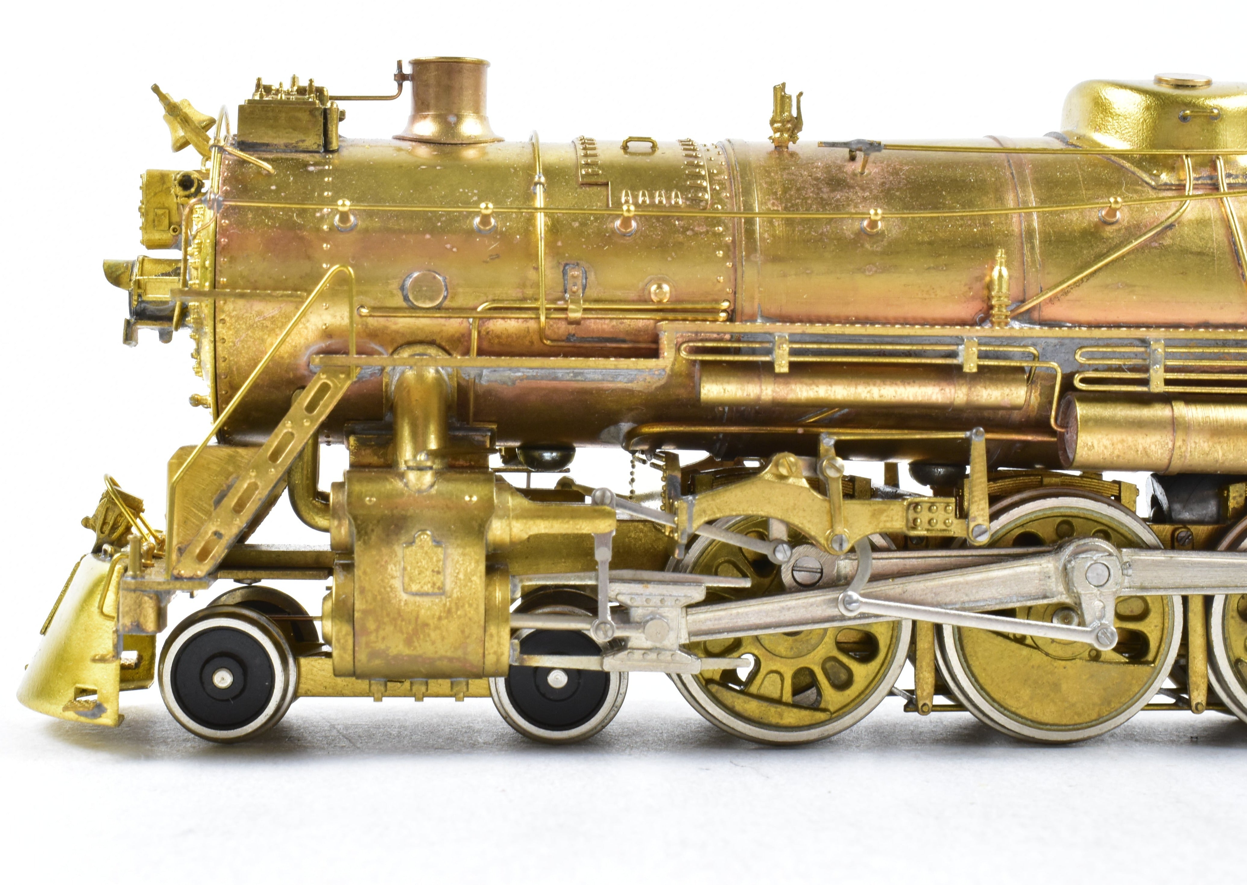 High - Quality HO Scale Brass Pacific Fast Mail (PFM) Model Train - Toby CB&Q - Burlington Route 4 - 8 - 4 Class O - 5, 1963 Run Crown Edition
