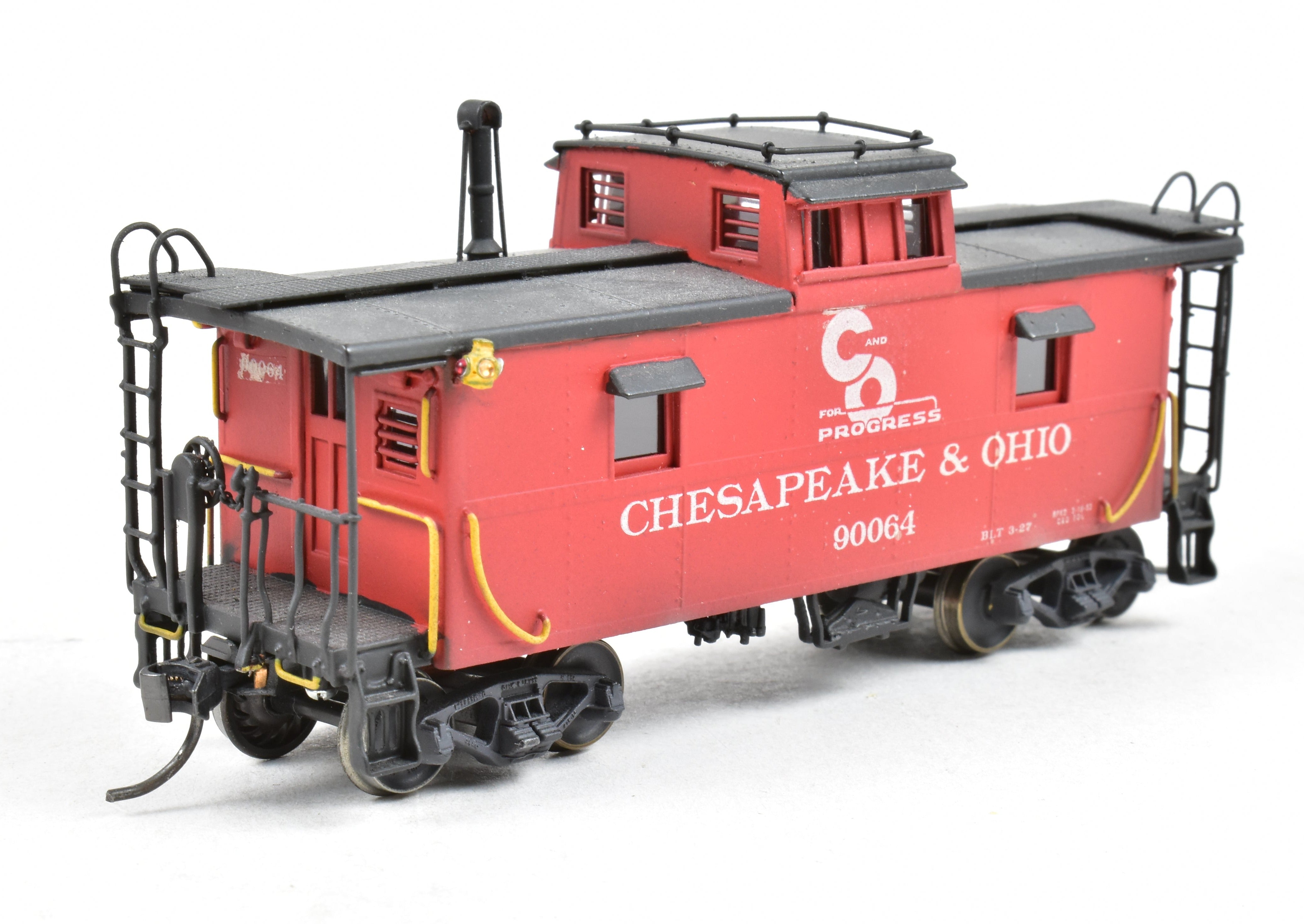 Custom Painted HO Brass Nickel Plate Chesapeake & Ohio Steel Caboose