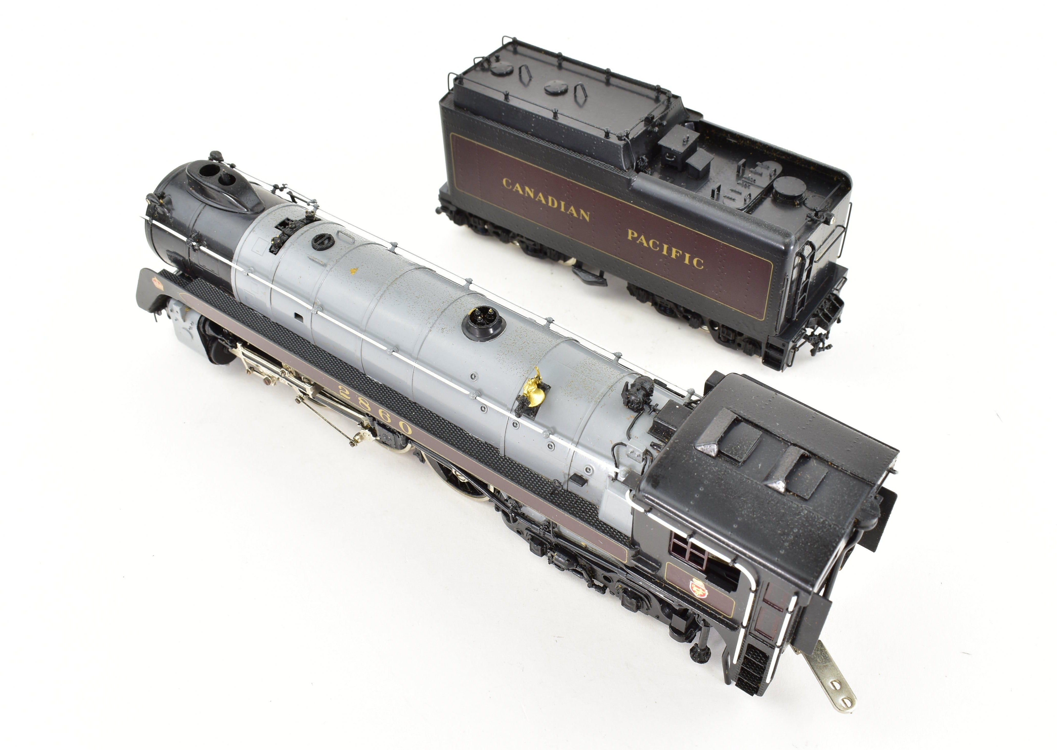 HO Scale Brass PFM - Tenshodo Model Train of Canadian Pacific Railway 4-6-4 Class H-1e #2860 Royal Hudson with Factory Paint Finish