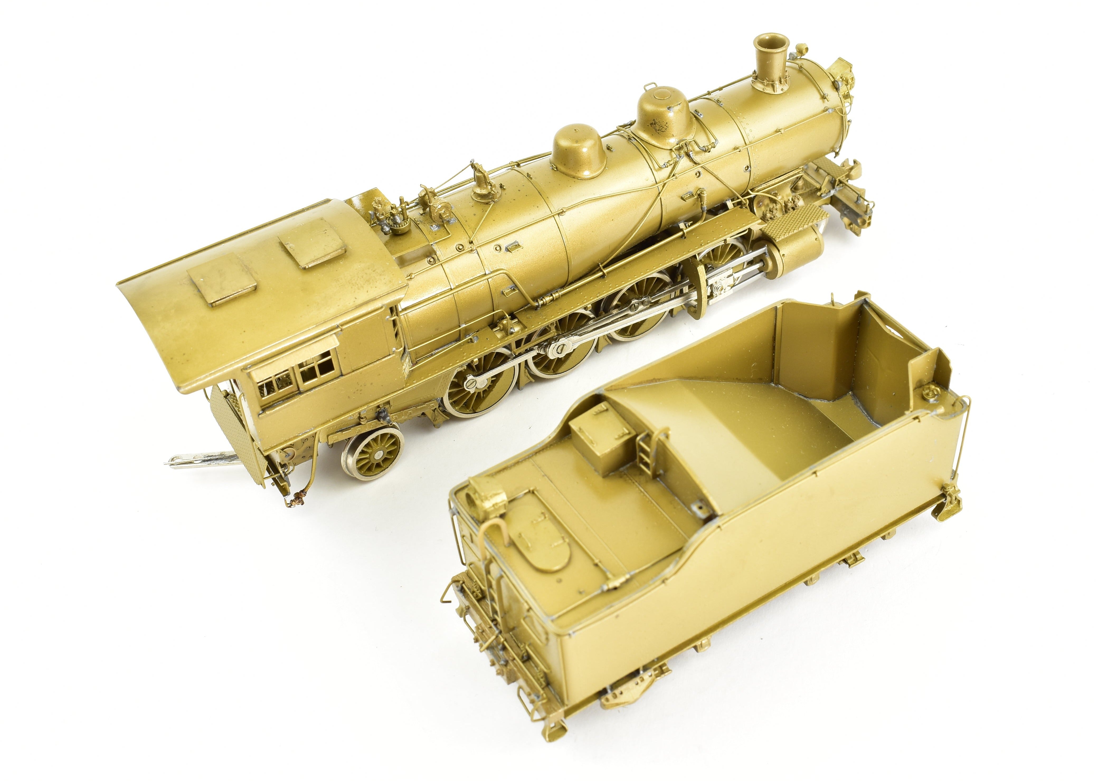 HO Scale Brass PFM - SKI Model Train: Northern Pacific Class W 2-8-2 Steam Locomotive with Wooden Pilot, Special Northern Pacific Version