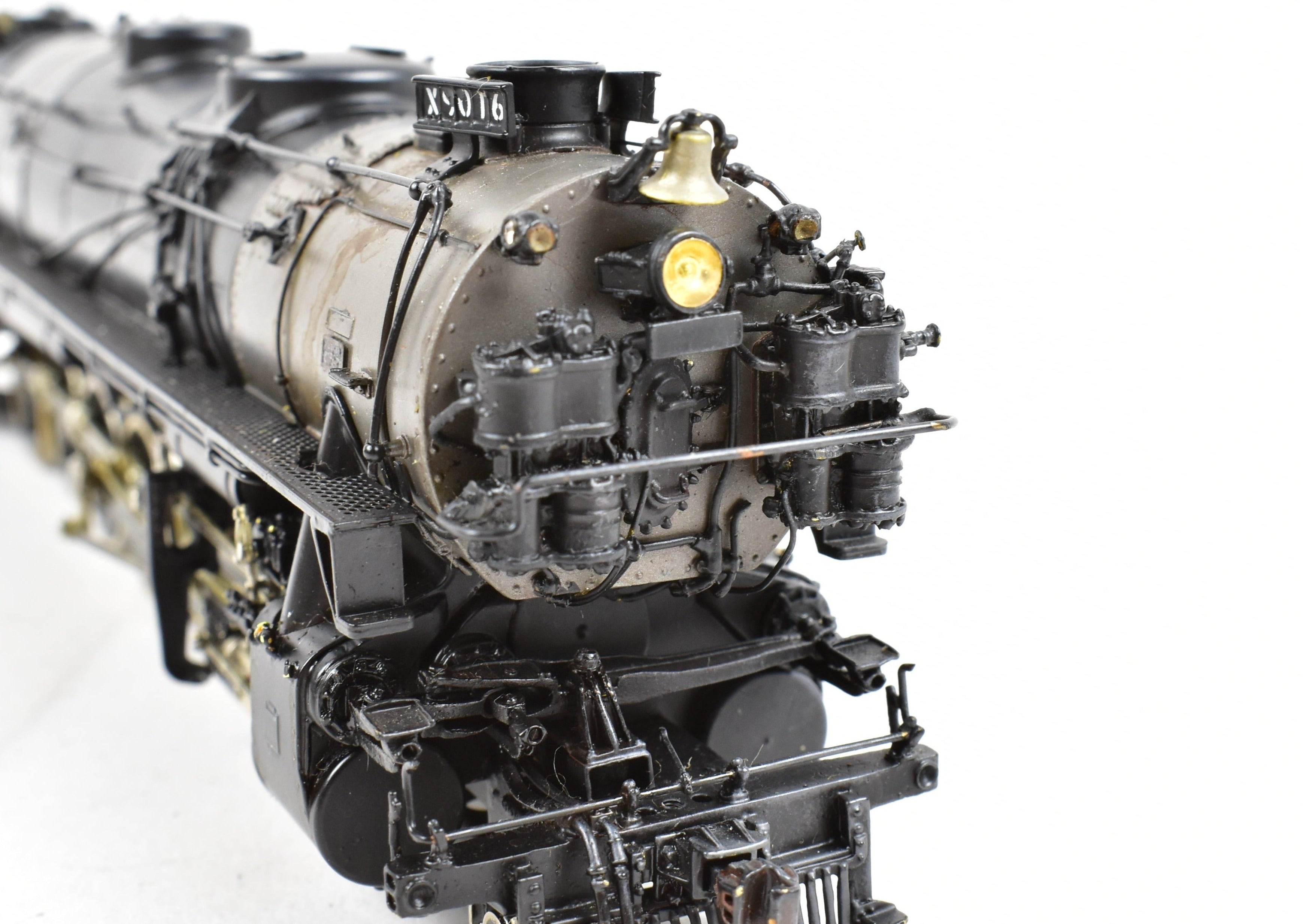 HO Scale Brass Key Imports Union Pacific 4-12-2 Standard Steam Locomotive of the 9000 Series, Specifically Standard Niners #9016 with Light Weathering Effect