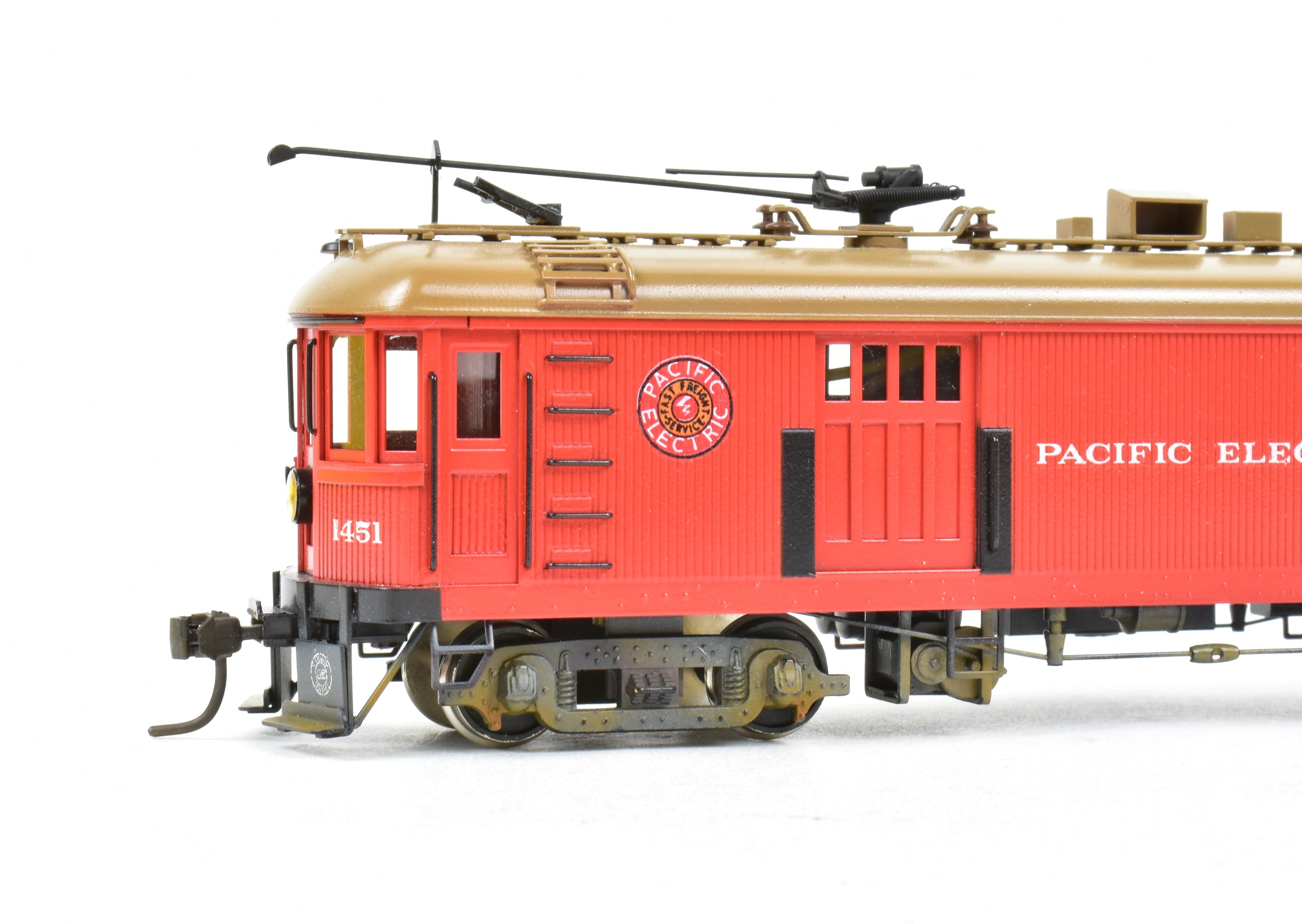 High - Quality Professionally Painted and Finished HO Scale Brass Suydam Pacific Electric Wood Box Motor Model