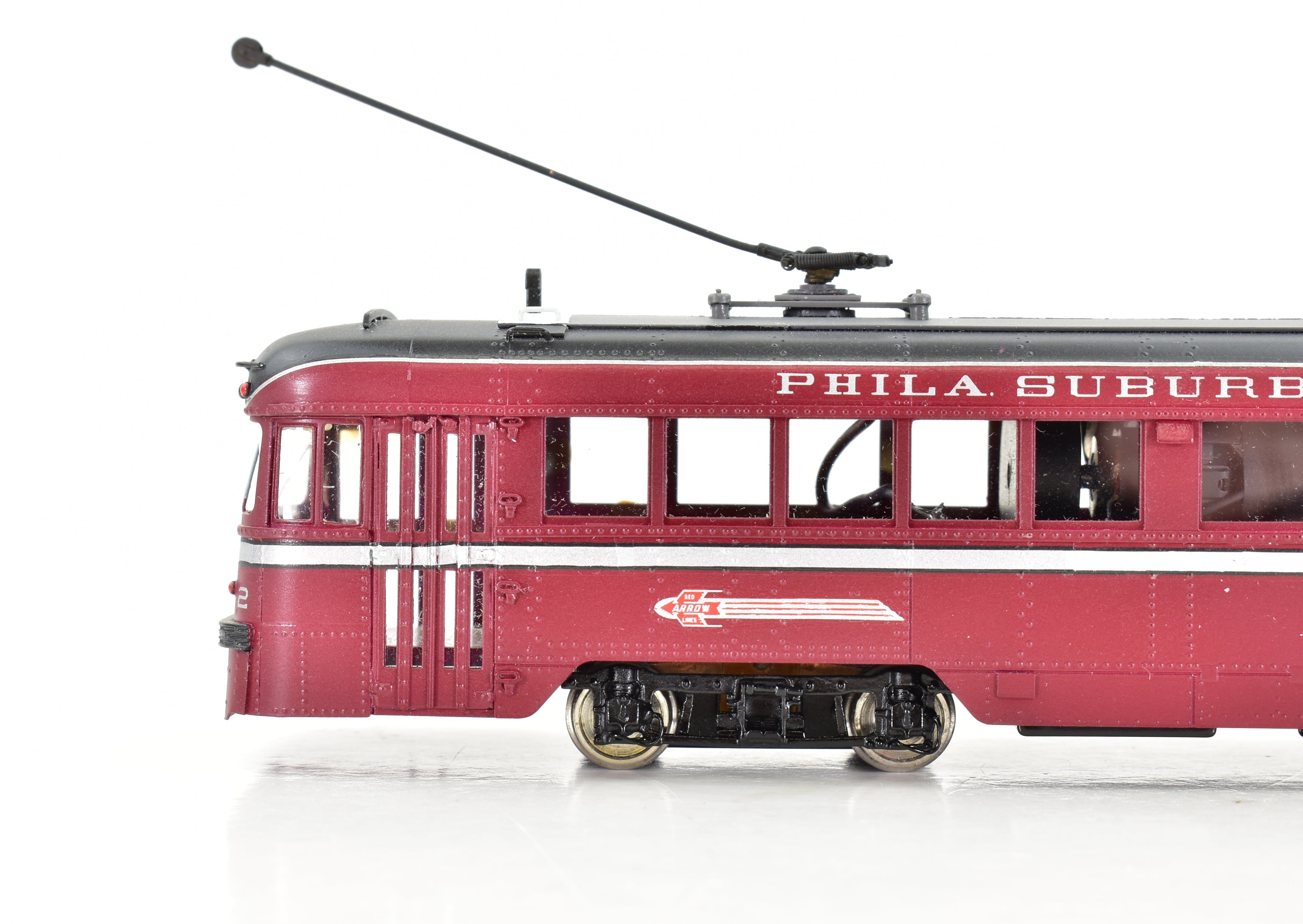 High - Quality HO Scale Brass MTS Imports Philadelphia Suburban Transportation Brilliner Interurban Model Train, Car Number CP #2