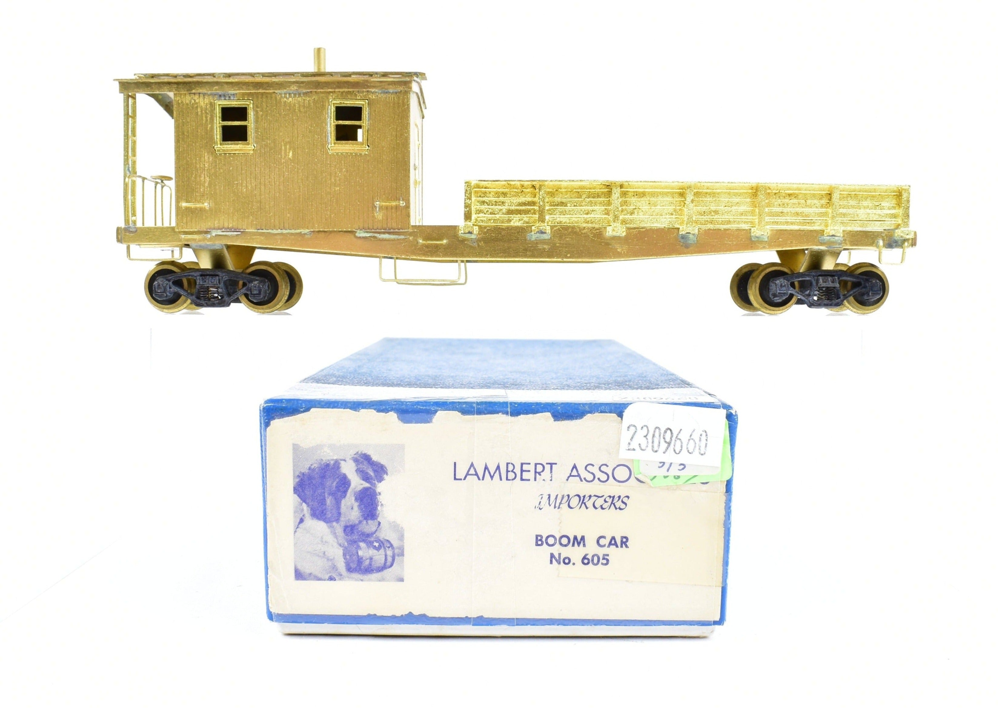 High - Quality HO Scale Brass Lambert Maintenance of Way (MOW) Boom Car for Various Roads