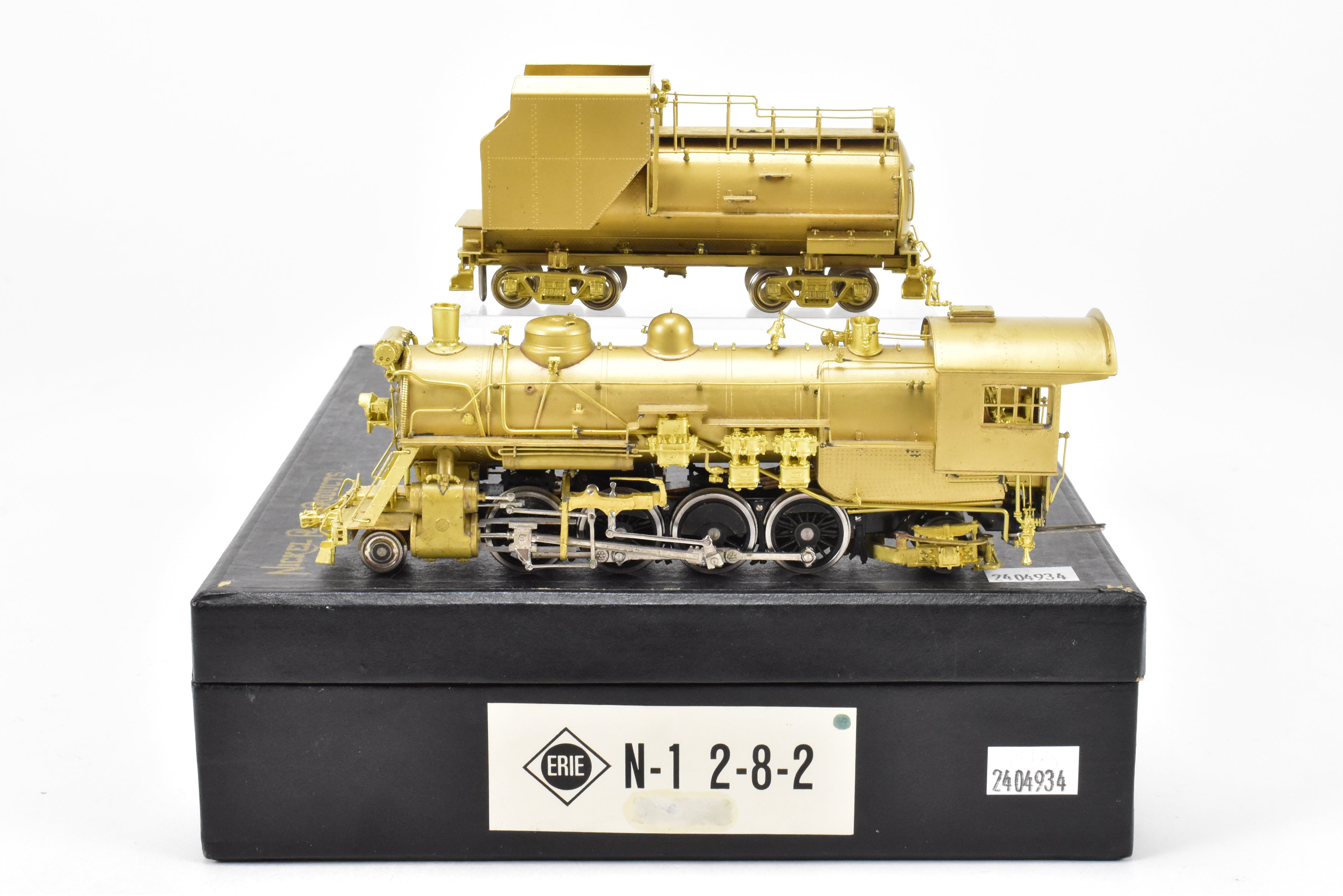 High - Quality HO Scale Brass Nickel - Plated Erie Railroad N - 1 2 - 8 - 2 Model Train by NPP - Nickel Plate Products
