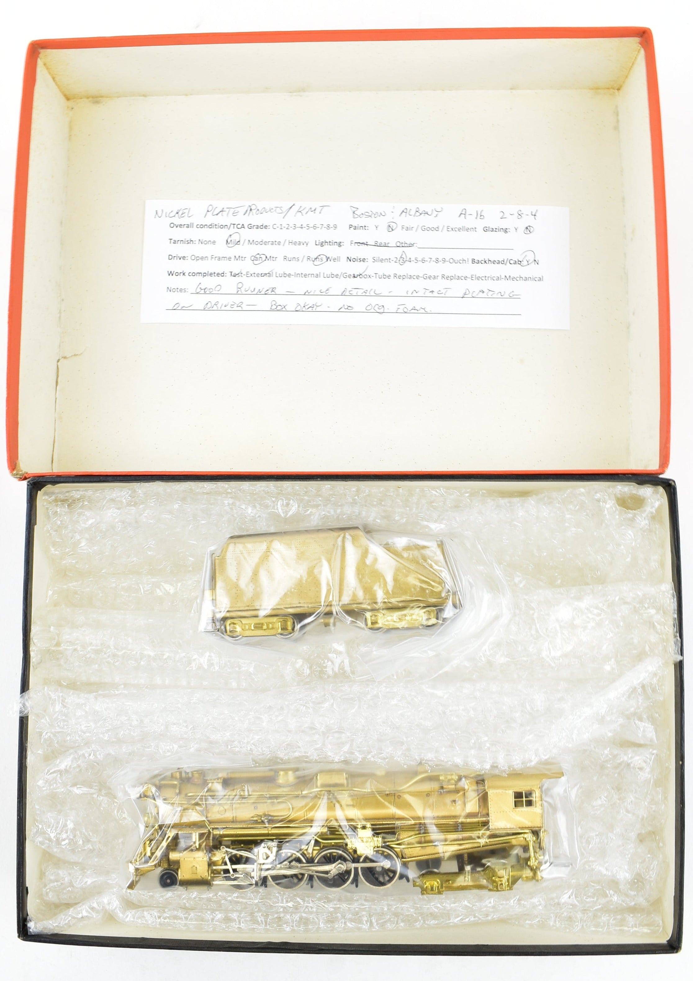 HO Scale Brass Nickel Plate Products Boston & Albany Class A-1b 2-8-4 Locomotive