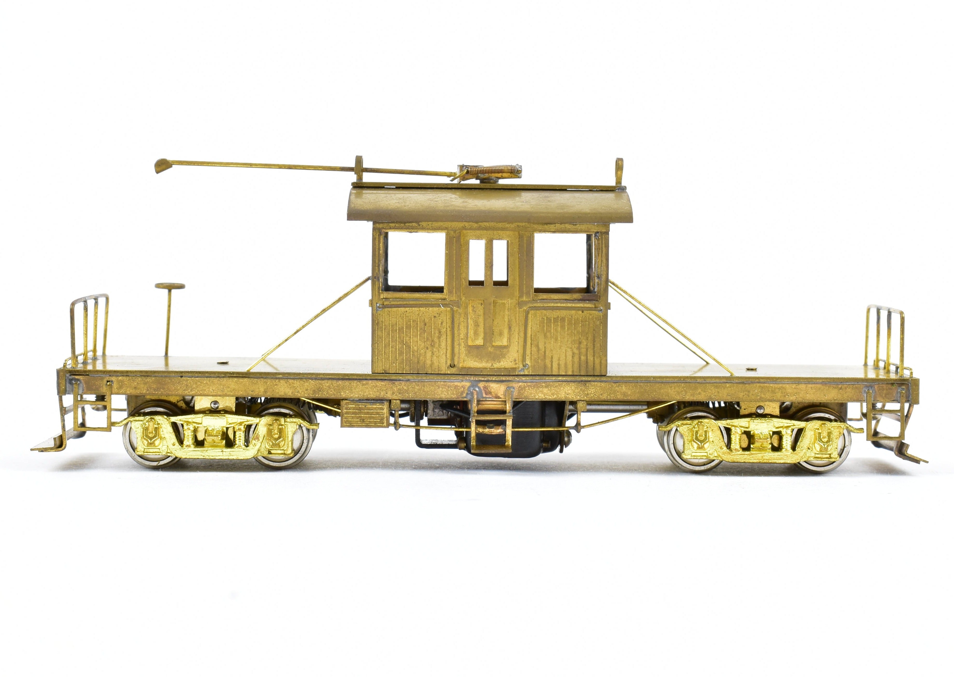 High - Quality HO Scale Brass Suydam Flat Bed Work Motor Model for Sacramento Northern and Various Roads
