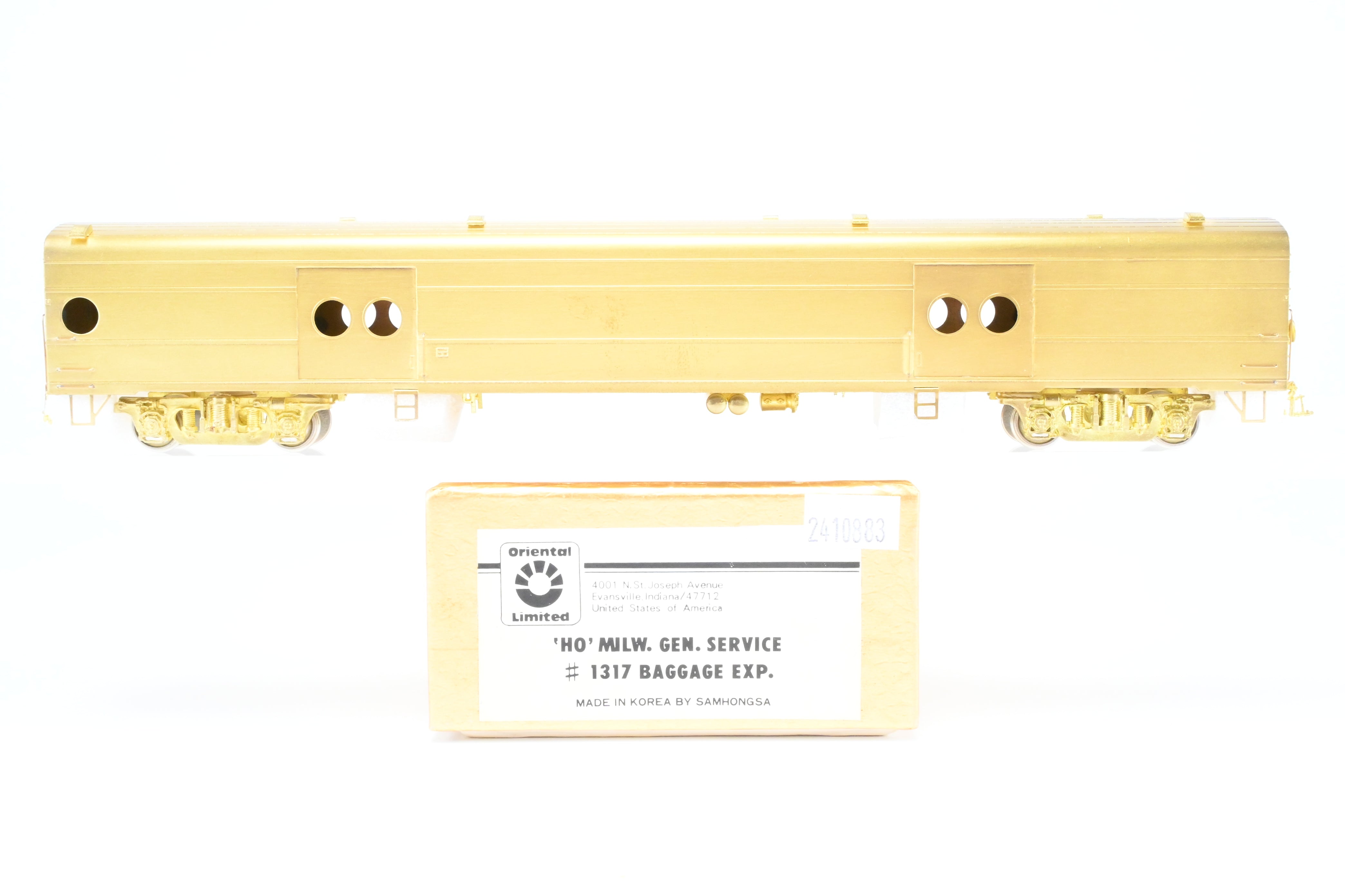 HO Scale Brass Oriental Limited MILW - Milwaukee Road #1317 Baggage Express Model
