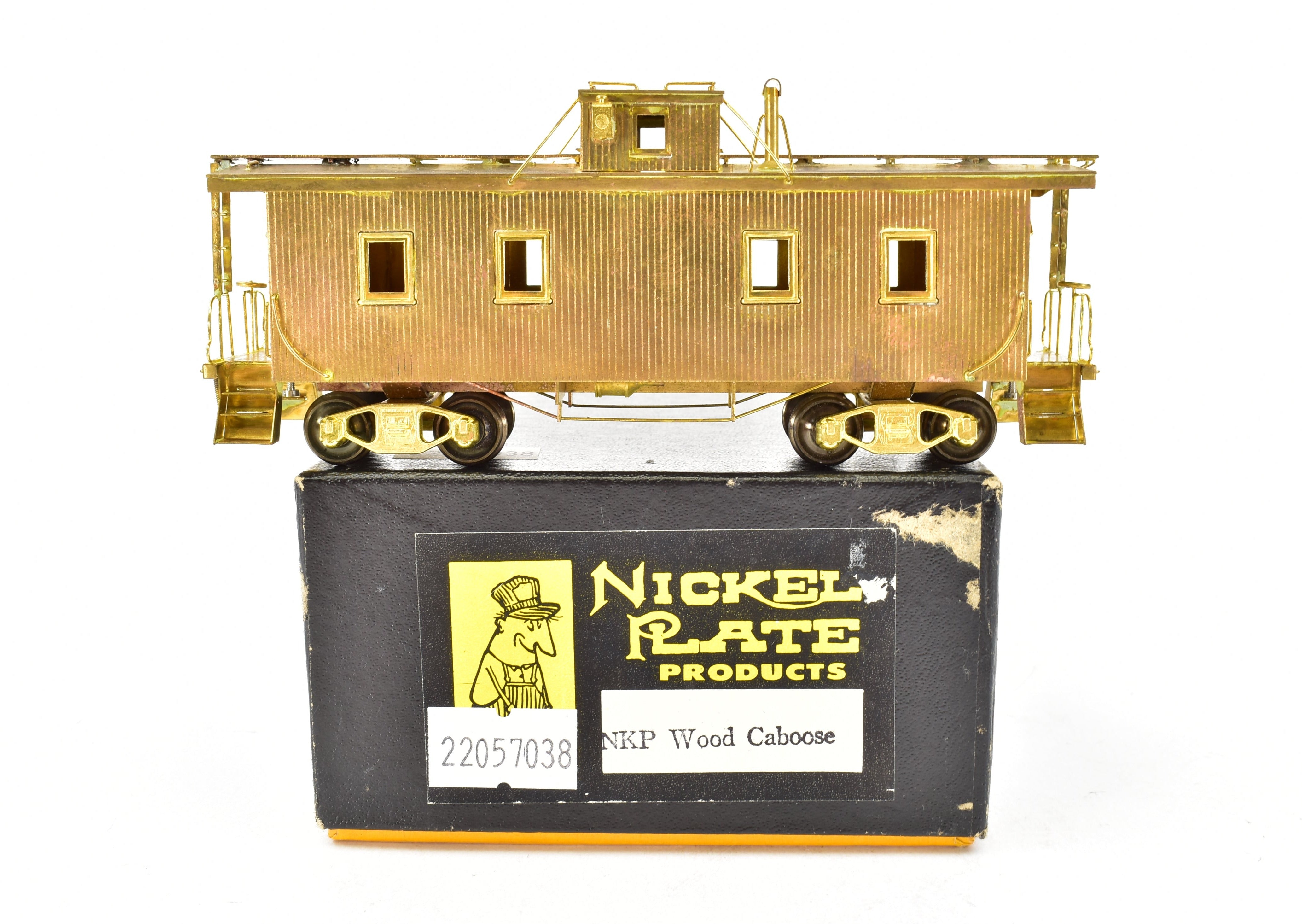 HO Scale Brass Nickel Plate Products (NPP) and Nickel Plate Road (NKP) Wood Caboose Model
