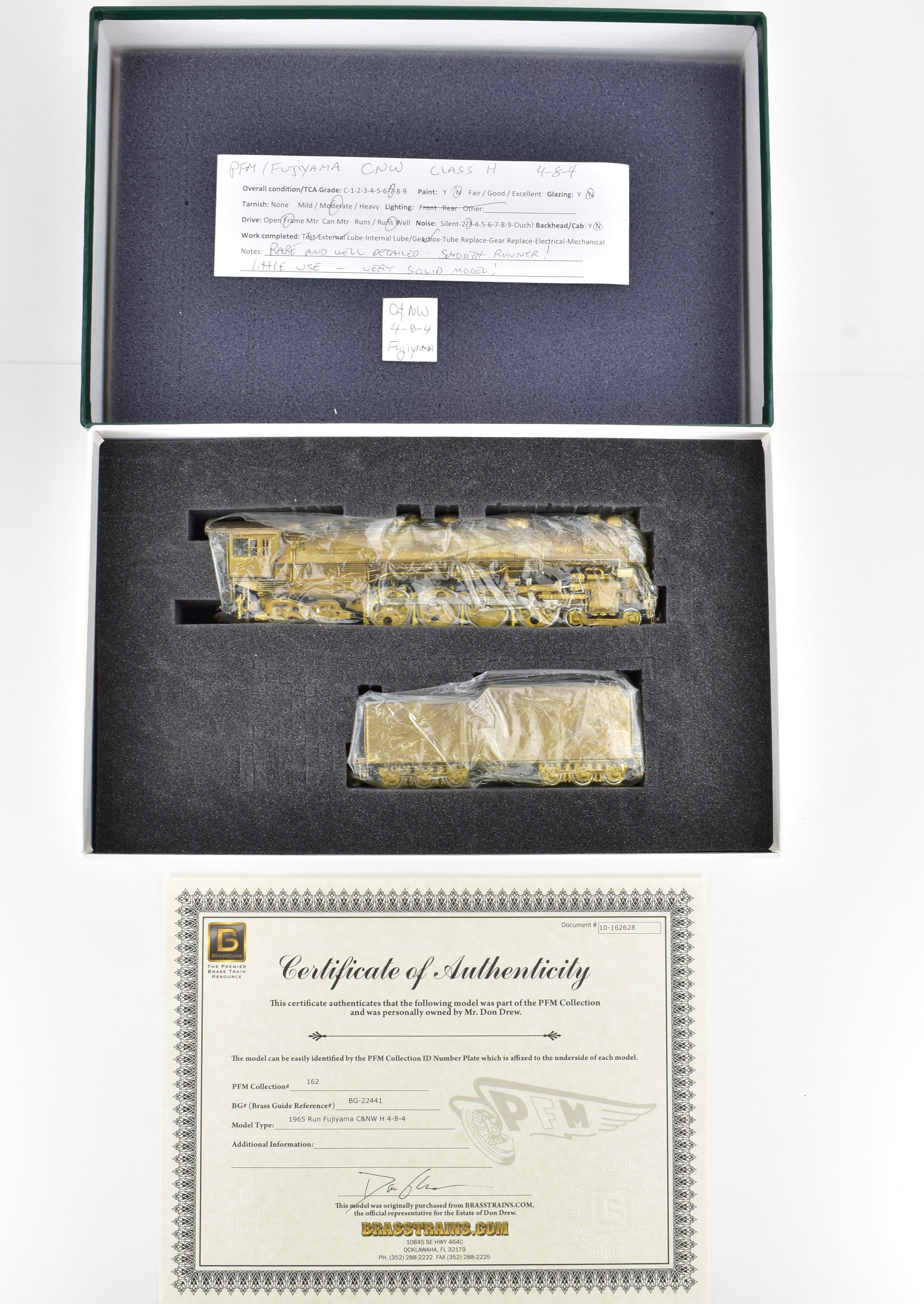 HO Scale Brass PFM Model Train - Chicago & North Western Class H 4-8-4 from the Prestigious PFM Collection - Fujiyama Edition
