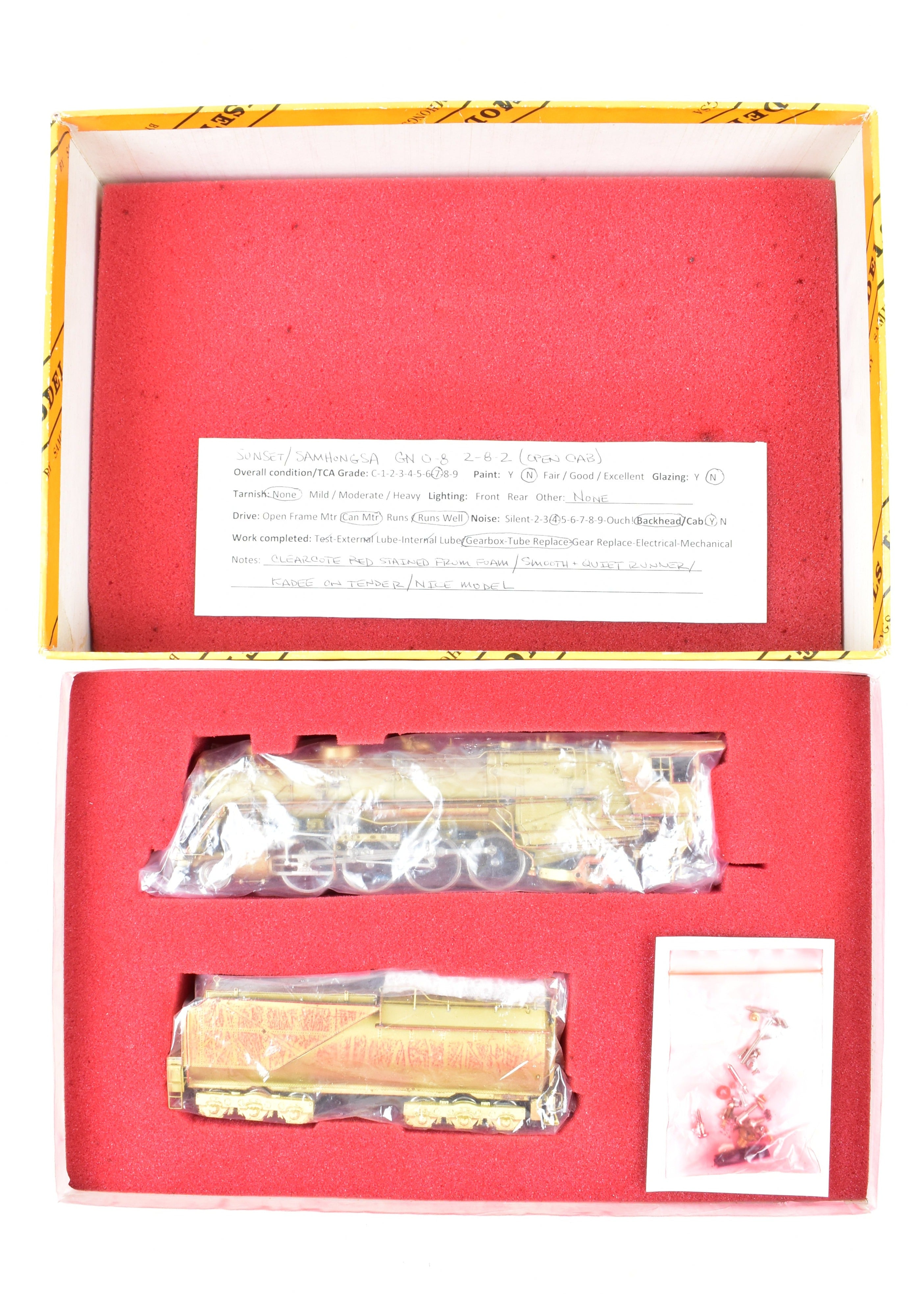 HO Scale Brass Sunset Models GN - Great Northern 2-8-2 Class O-8 Open Cab Railway Model