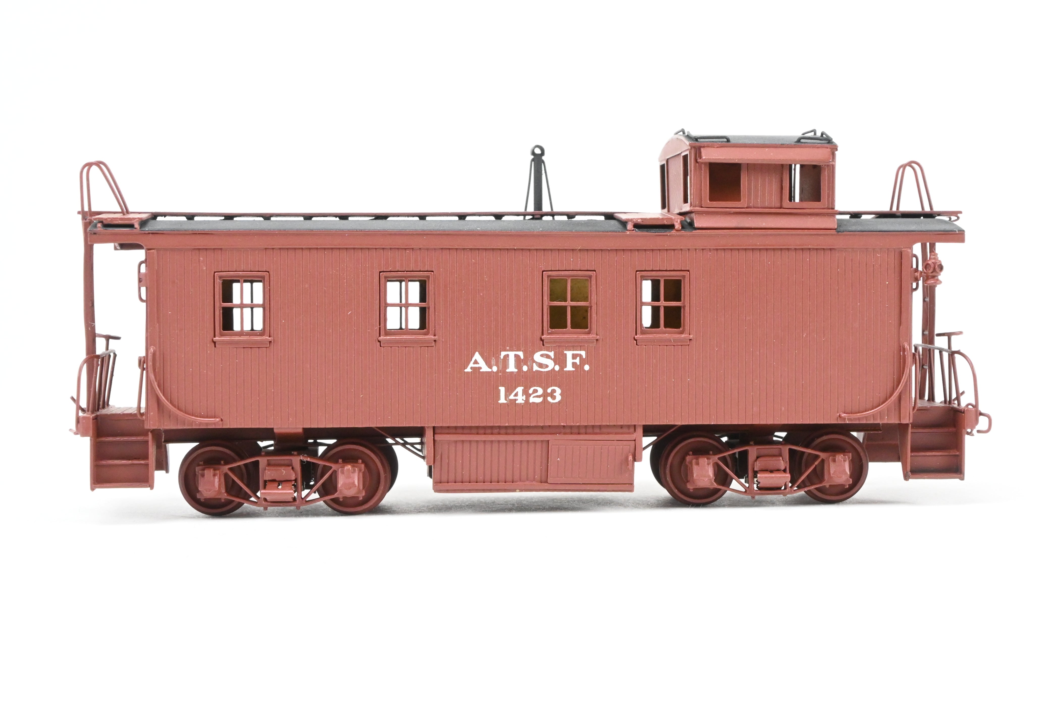 1930s HO Brass ATSF - Santa Fe Wood Caboose CP No. 1423 by Pecos River Brass