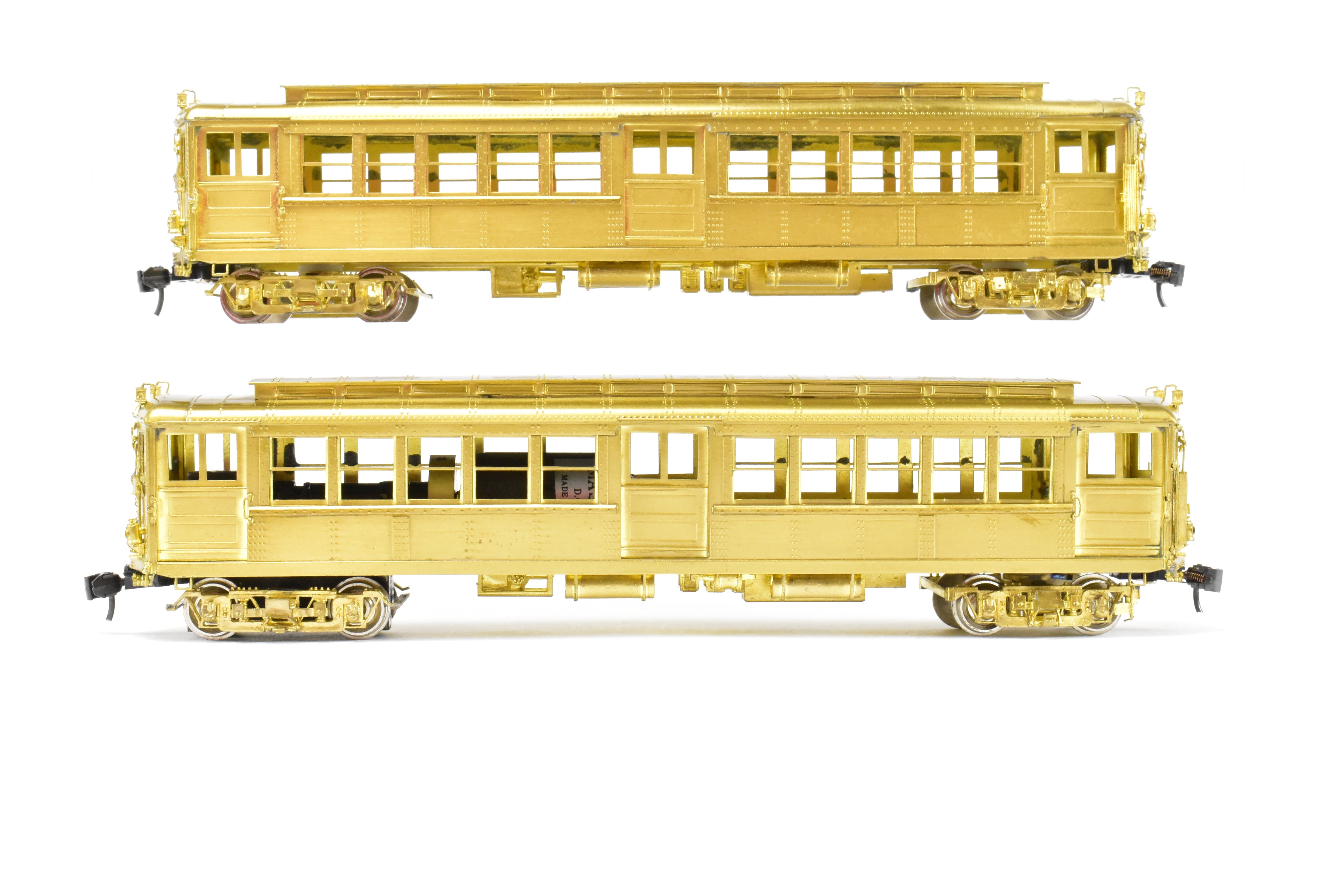 HO Scale Brass Subway Model - MTS Imports IRT Interborough Rapid Transit Deck Roof High-Voltage 2-Car Set for Model Railroads