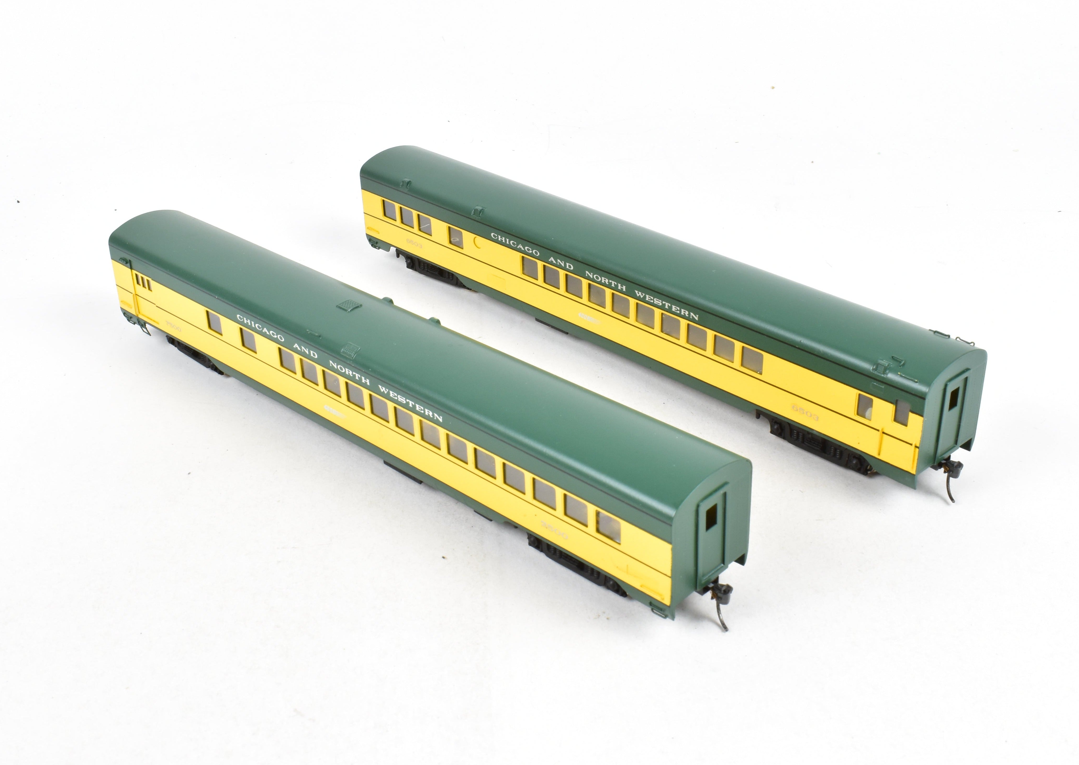 HO Brass NPP Nickel Plate 2-Car Baggage & Parlor Set Factory Painted C&NW