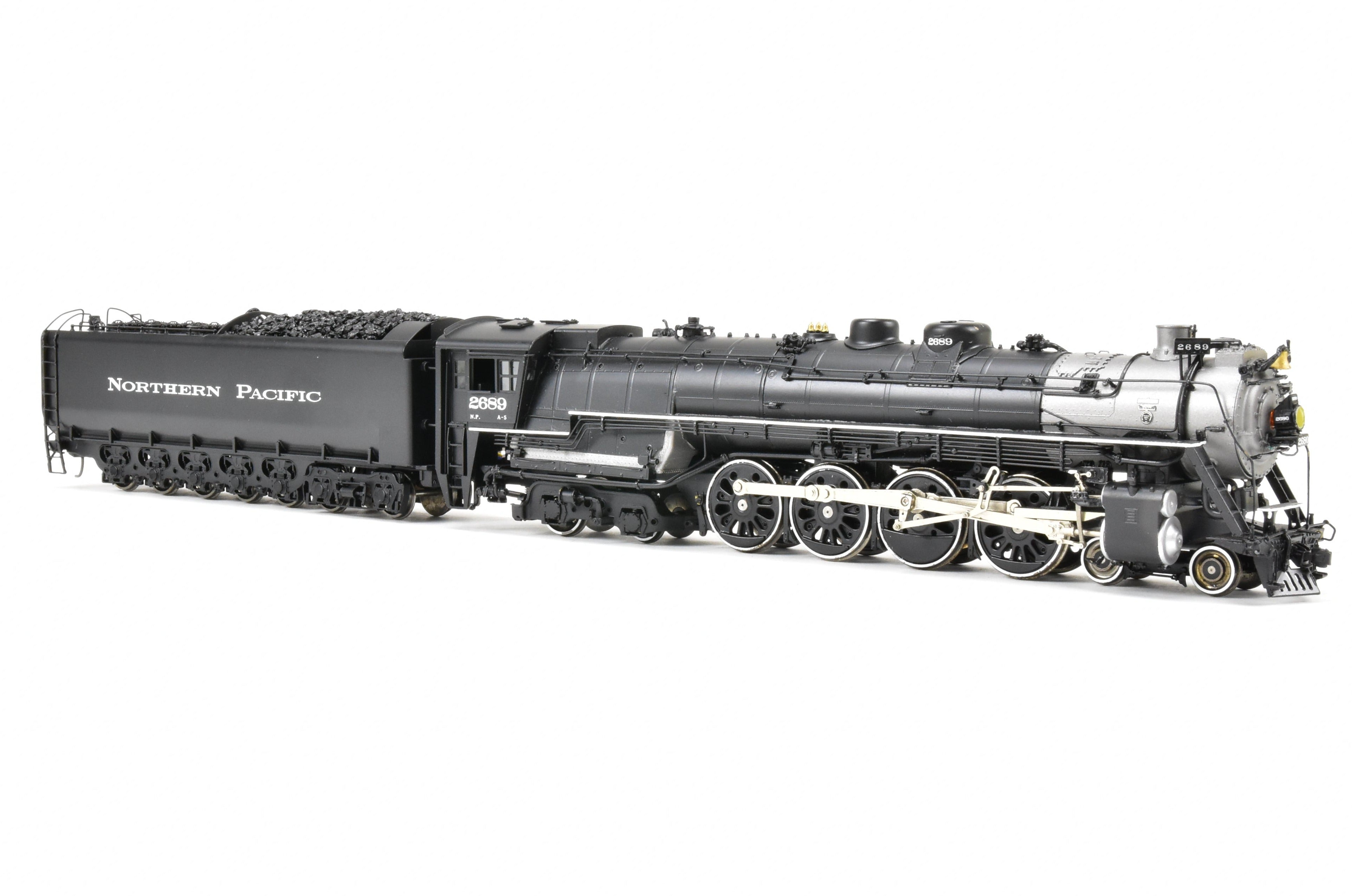 HO Scale Brass Northern Pacific A-5 4-8-4 FP #2689 Black Model with QSI DCC & Sound