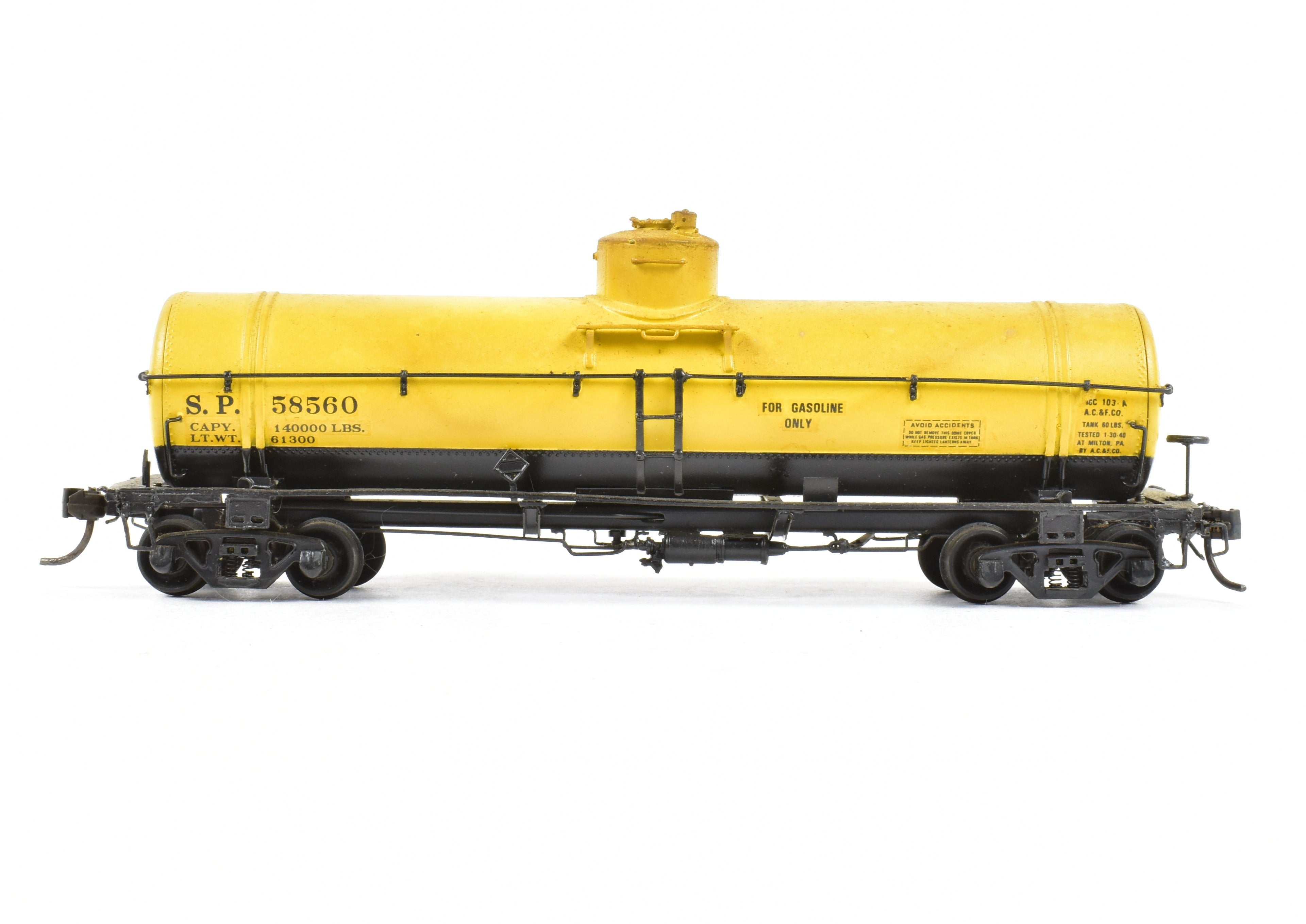 Custom Painted HO Brass Southern Pacific O - 50 - 12 Tank Car by Pecos River