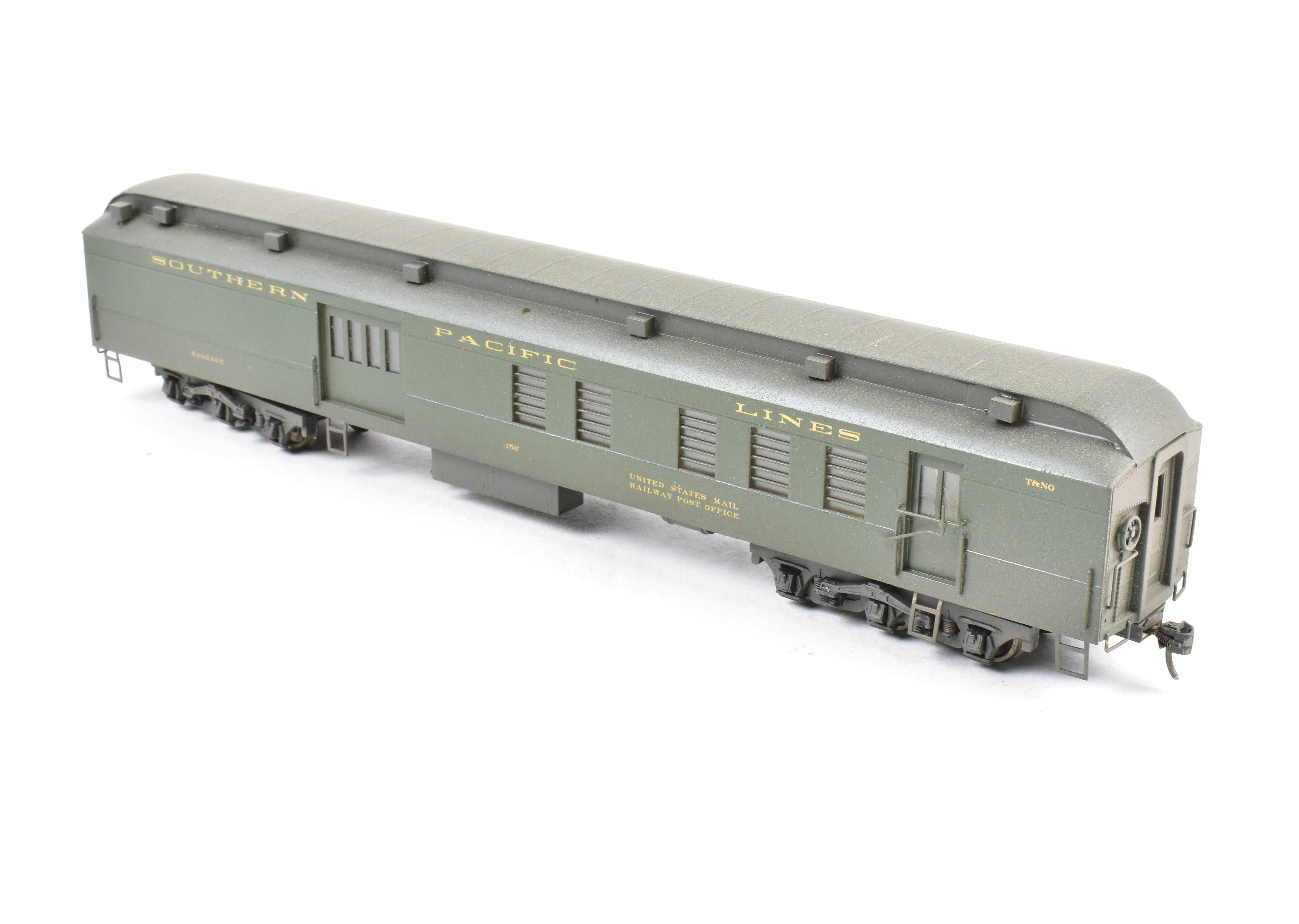 HO Scale Brass Lambert Southern Pacific Heavyweight Combine Baggage RPO Model Train Car with Central Valley Trucks