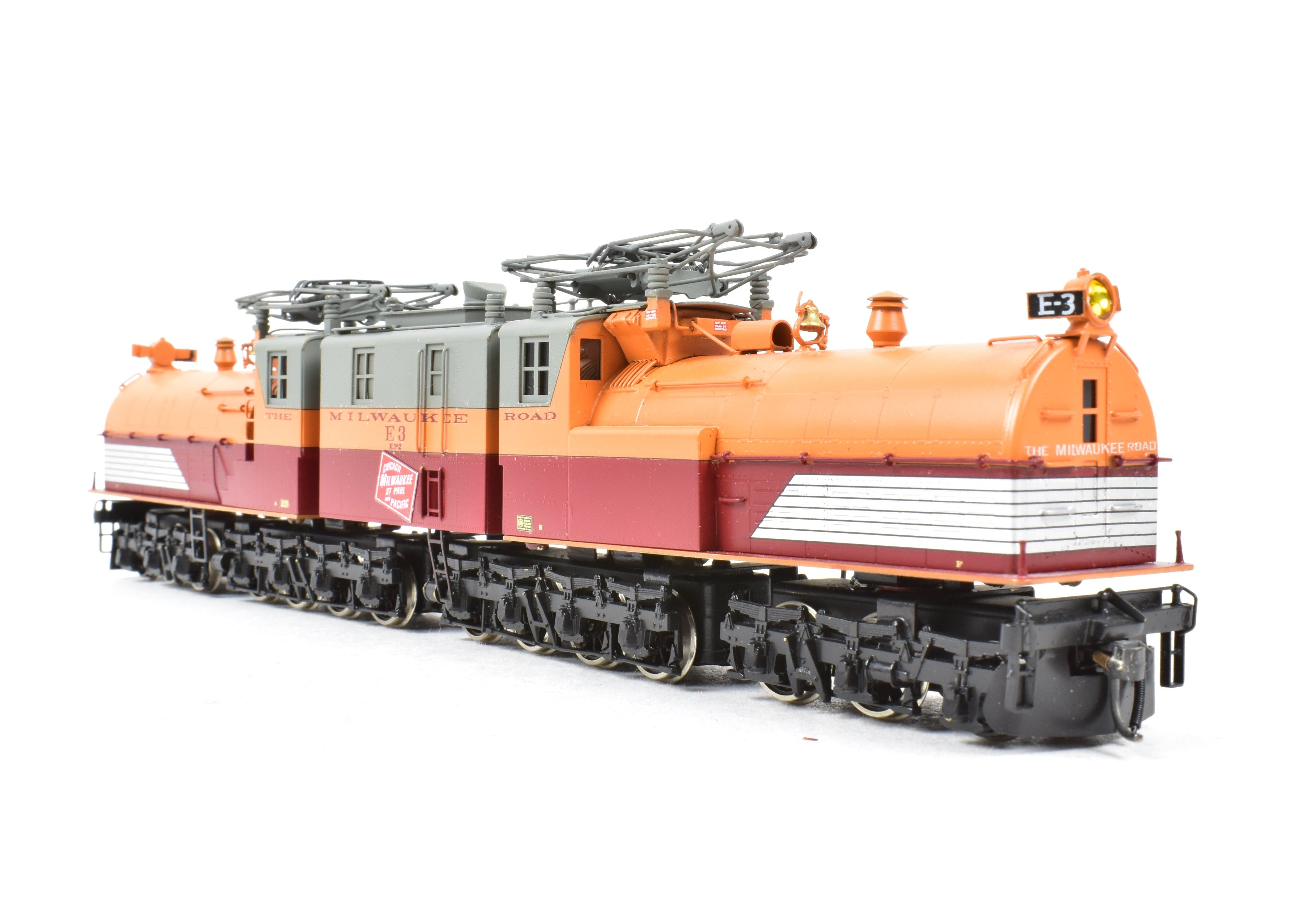 High - Quality HO Scale Brass NJ Custom Milwaukee Road EP - 2 BI - Polar Gearless Electric Model Train with Pro - Paint Finish, Model No. E3