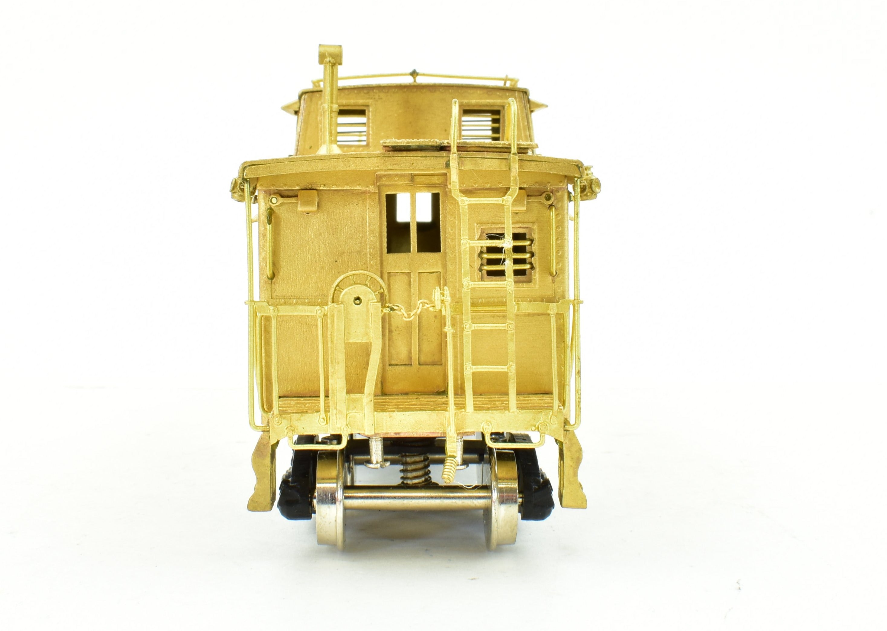 High - Quality HO Brass Nickel - Plated Chesapeake & Ohio Steel Caboose Model