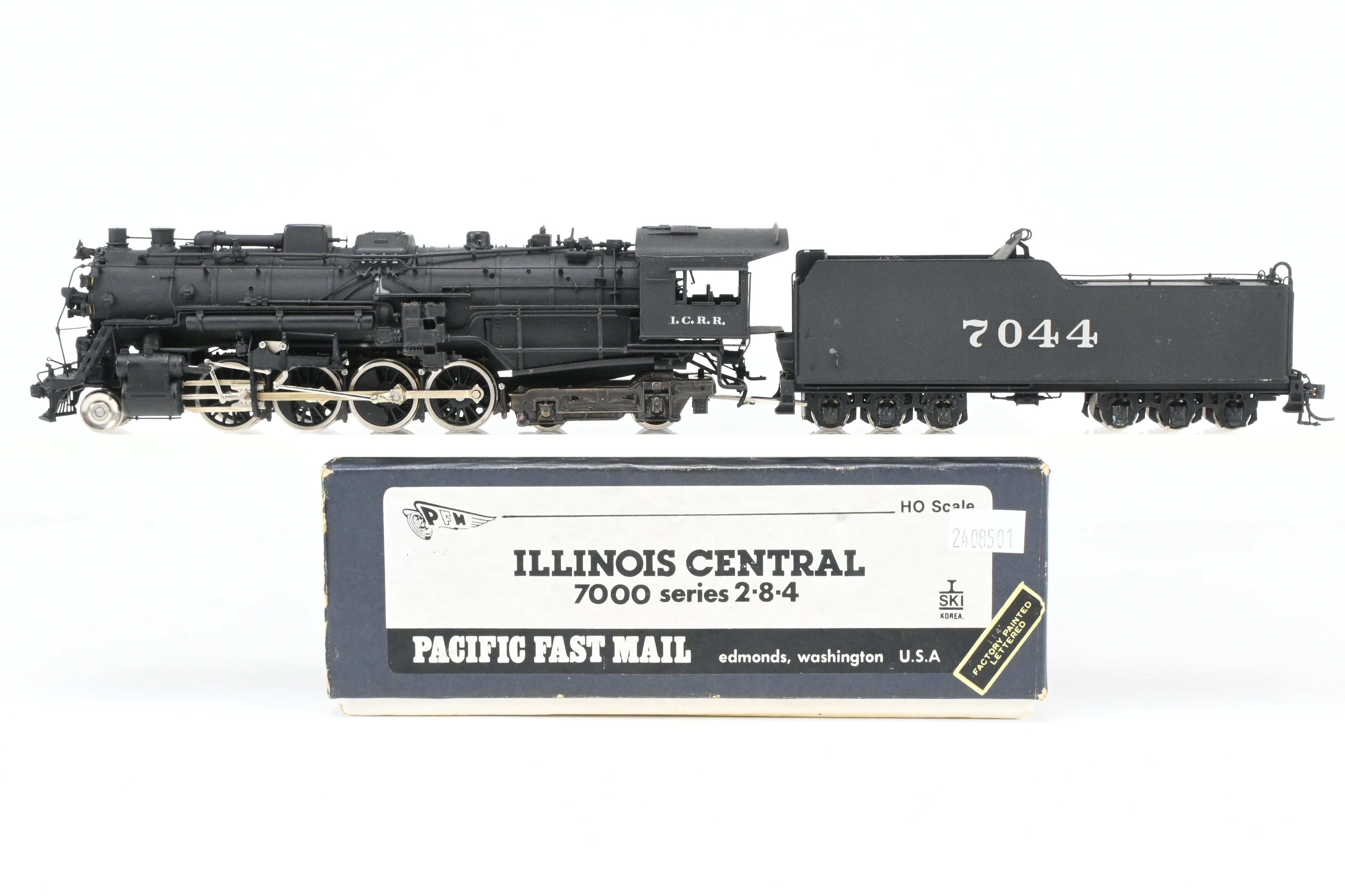 1987 HO Brass PFM - SKI Illinois Central 7000 Class 2-8-4 Berkshire Factory Painted #7044