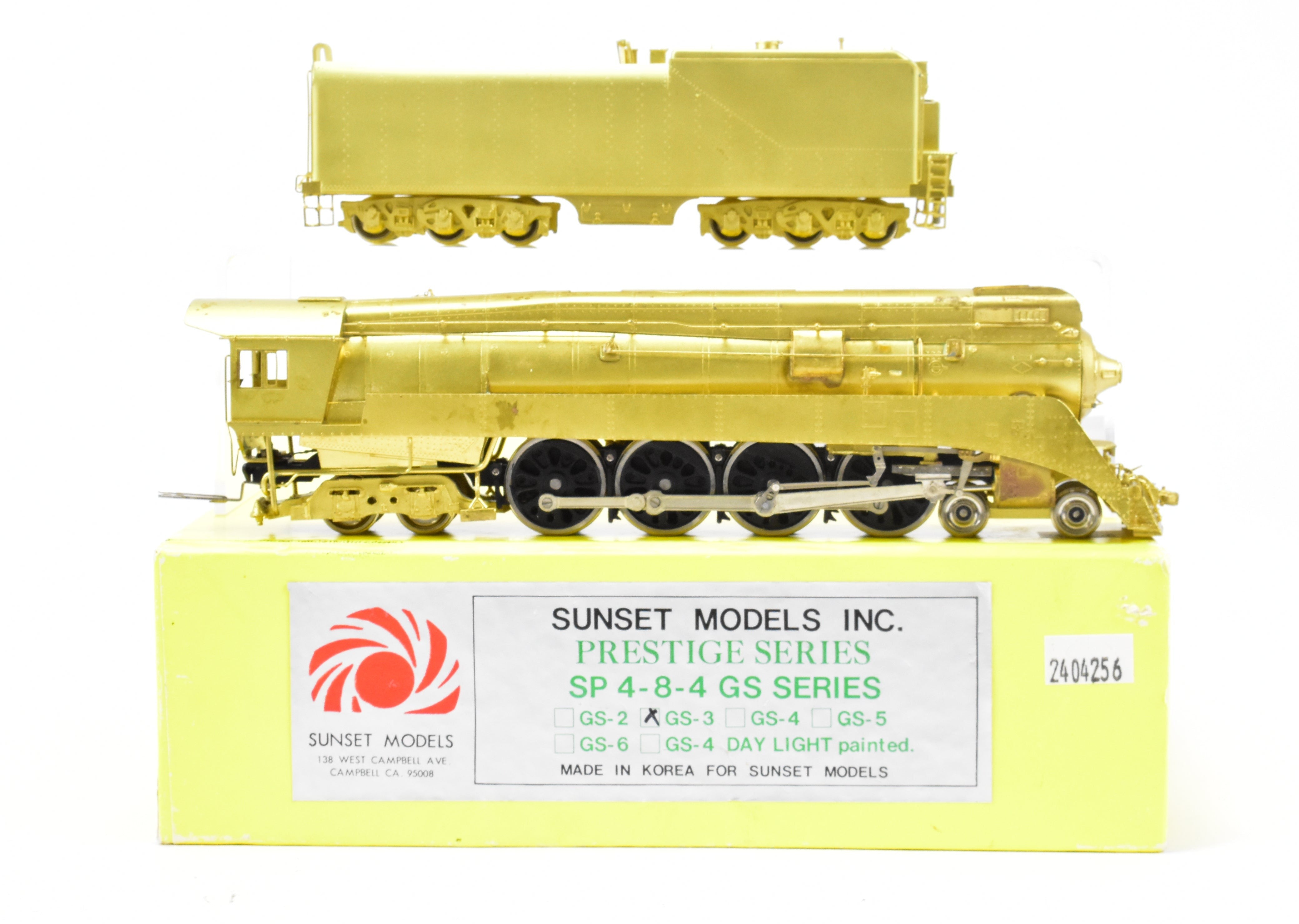 HO Scale Brass Model Train - Sunset Models SP - Southern Pacific GS - 3 4 - 8 - 4 Prestige Series Locomotive