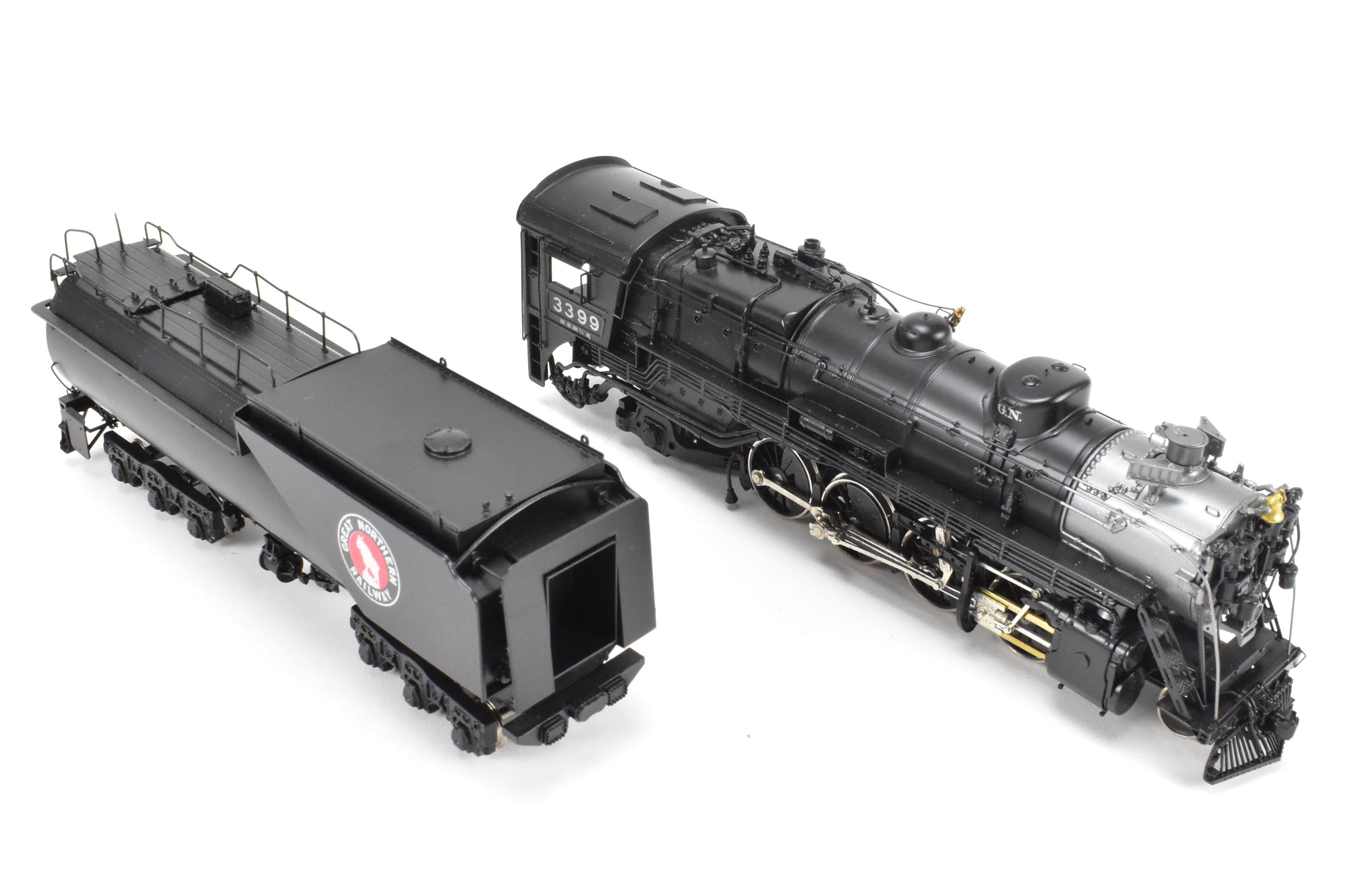 HO Scale Brass PFM - Tenshodo GN - Great Northern 2-8-2 Class O-8 Crown Series Factory Painted Locomotive Model No. 3399 from 1981 Run