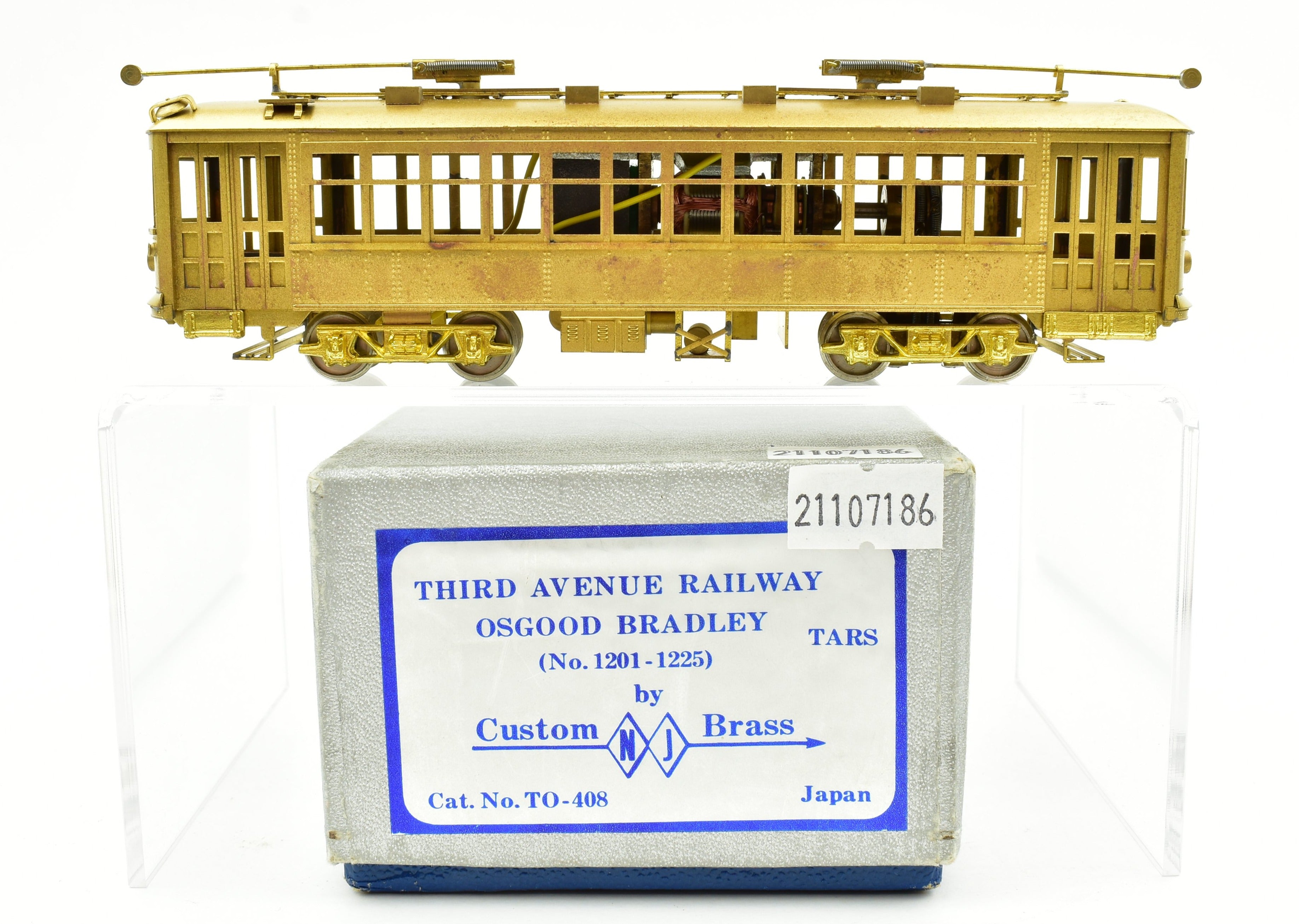 HO Scale Custom Brass Third Avenue Railway System Osgood Bradley Trolley Model by NJ Custom Brass