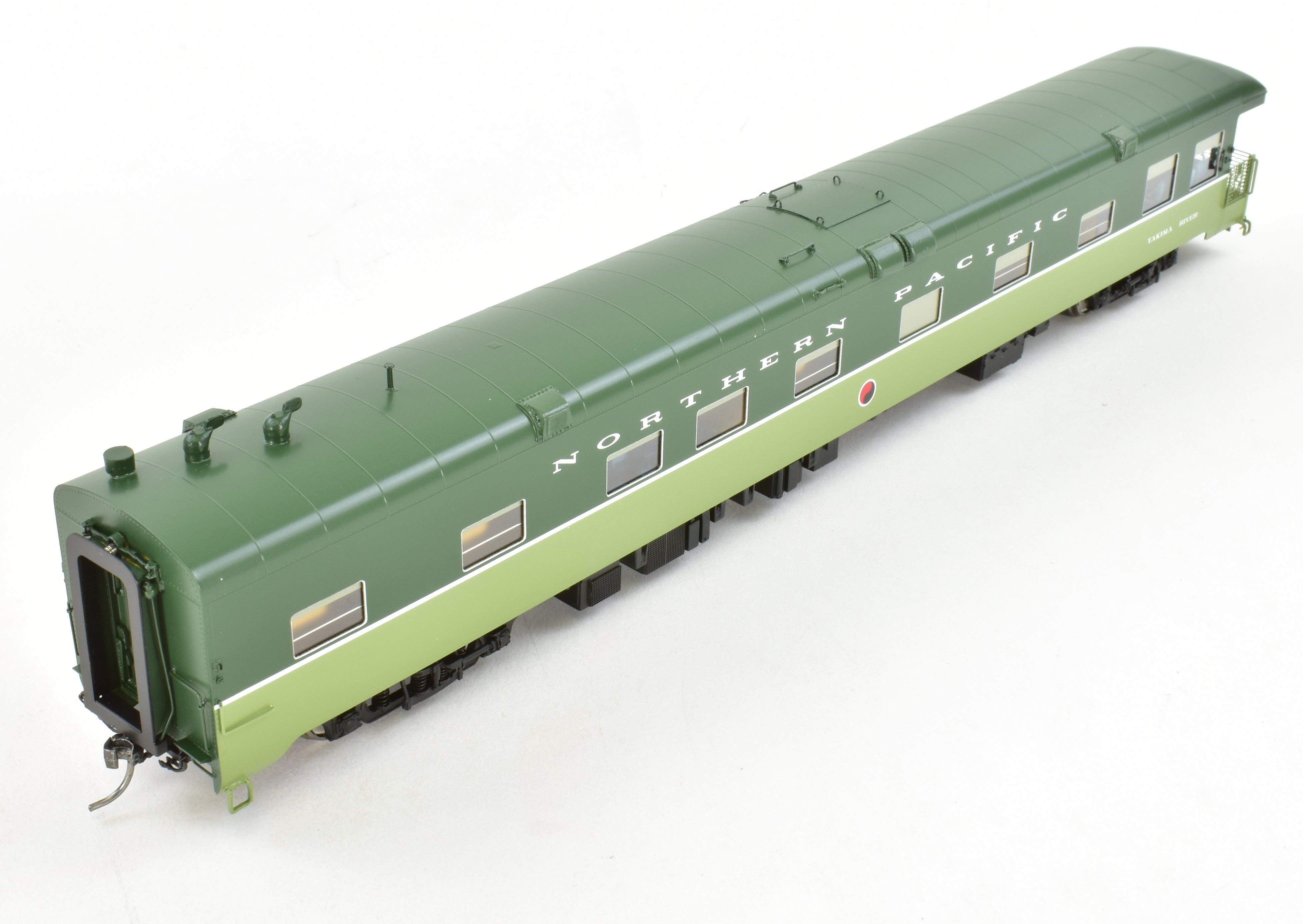 High - Quality HO Scale Brass Business Car of North Bank Line and Northern Pacific, Factory - Painted from Yakima River Factory
