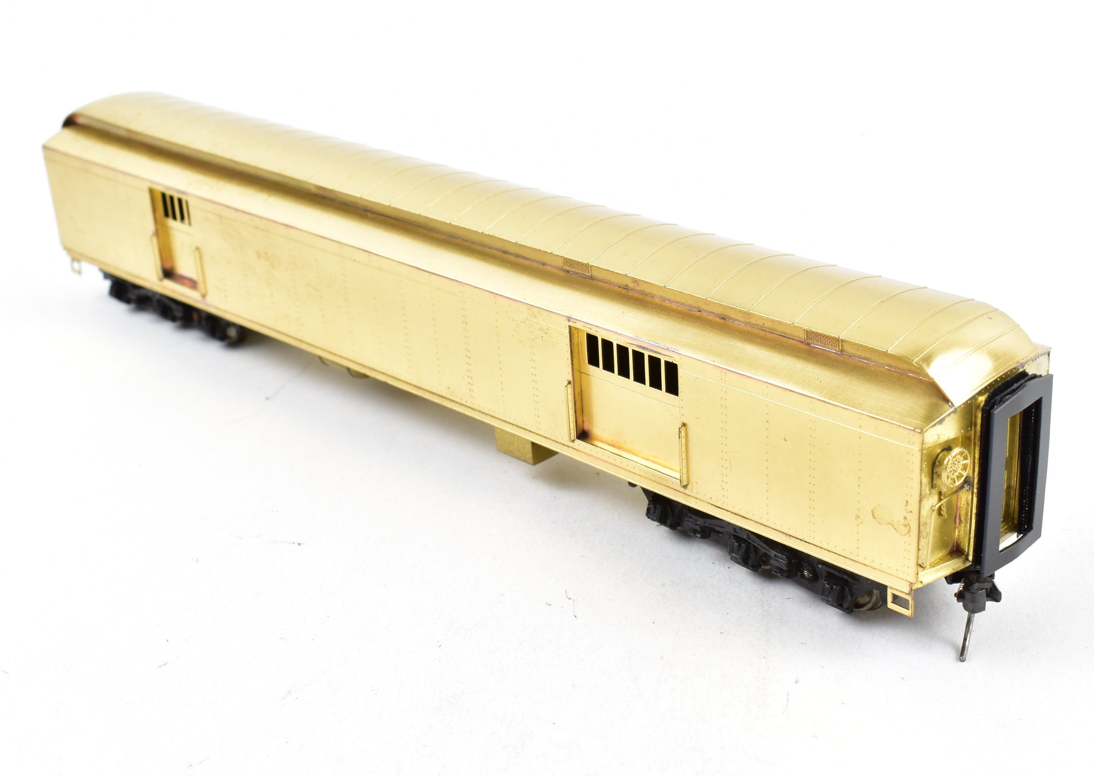 HO Scale Brass Lambert Model Train - Various Roads ATSF - Santa Fe Heavyweight Baggage Car with Central Valley Trucks