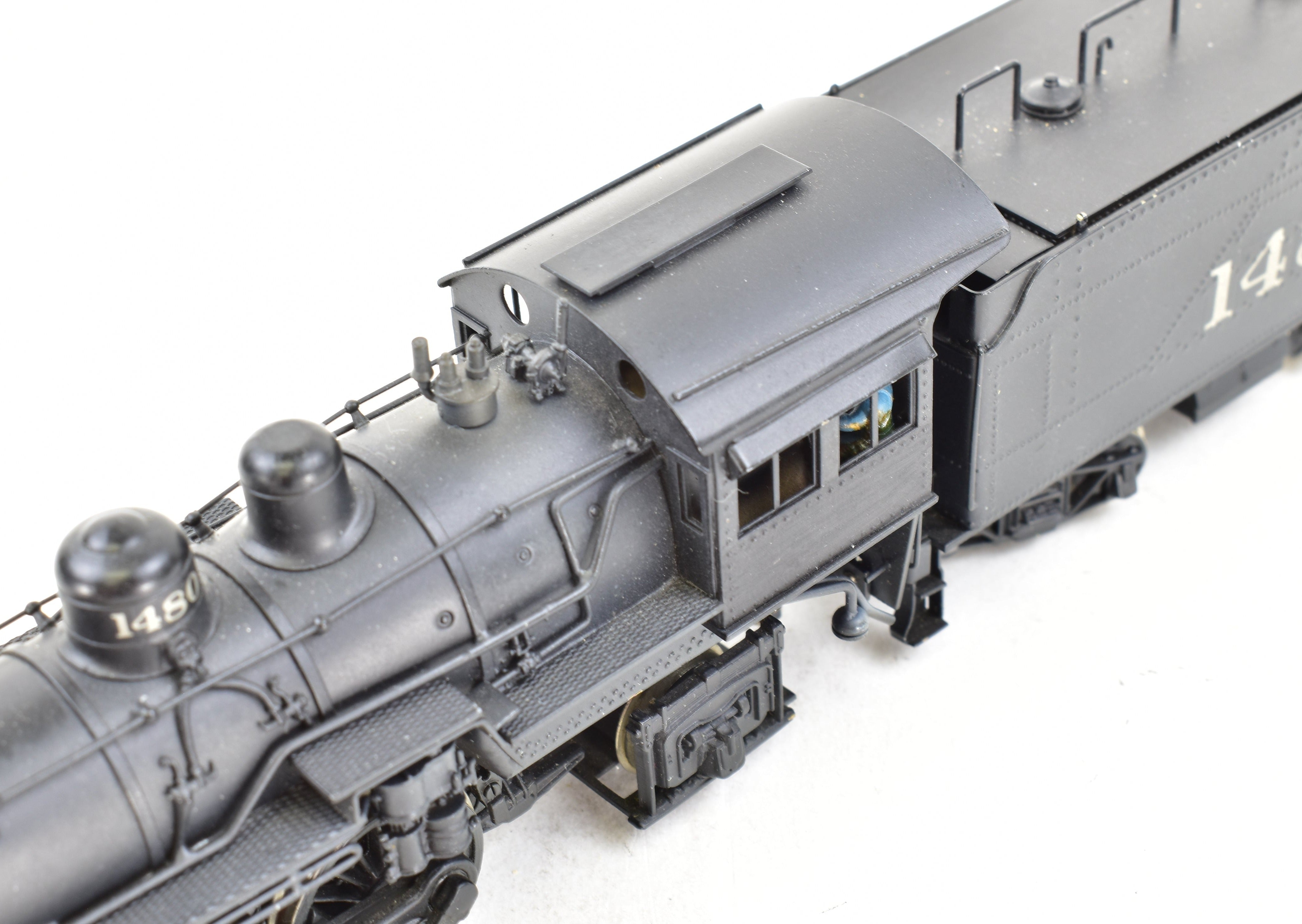 HO Scale Brass Model Train - NJ Custom Brass ATSF Santa Fe Class 1400 4-4-2 Locomotive CP No. 1480, Sold As-Is Condition