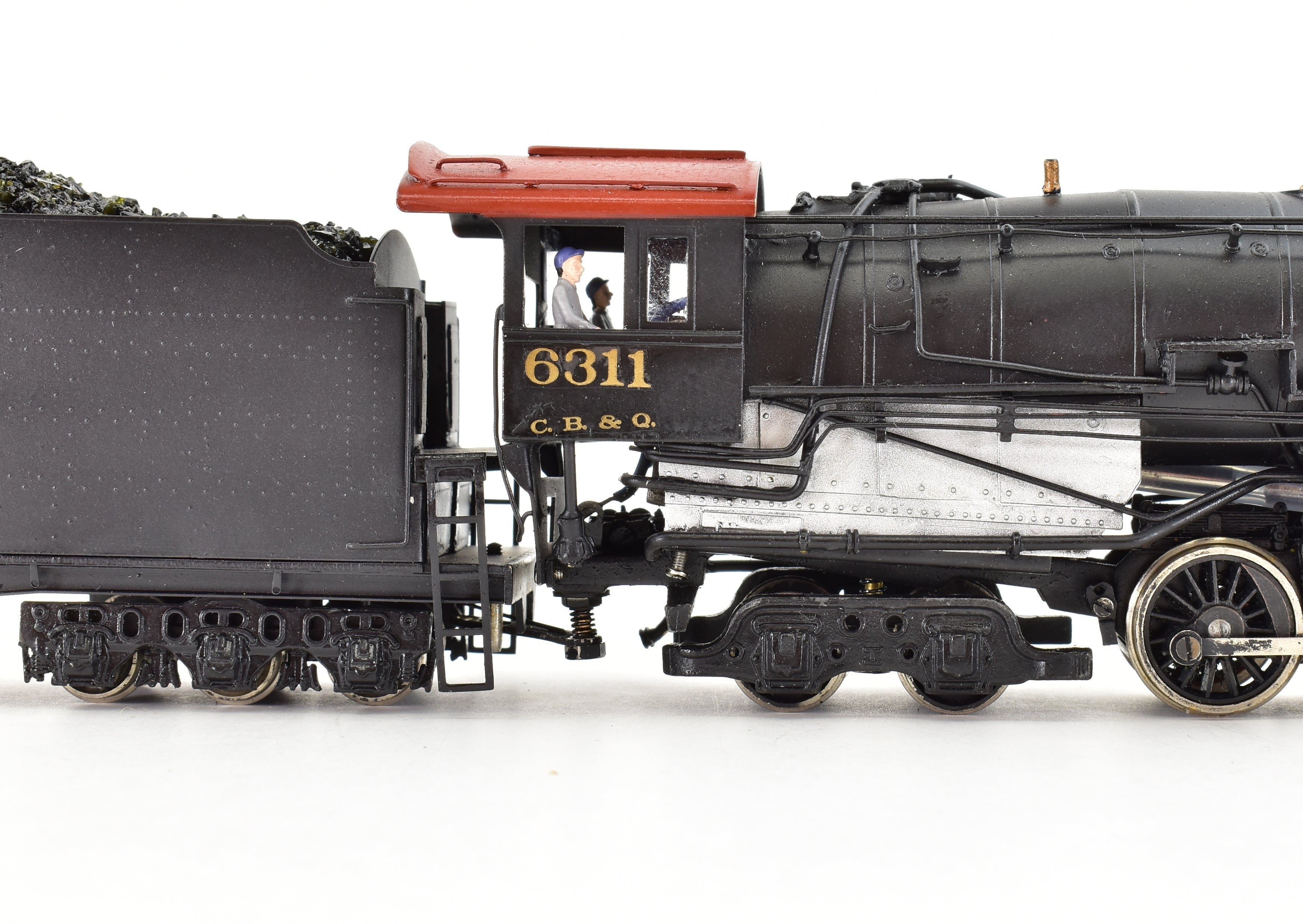 HO Scale Brass Nickel - Plated NPP CB&Q Burlington Route 2 - 10 - 4 Class M - 4 Custom Painted Locomotive