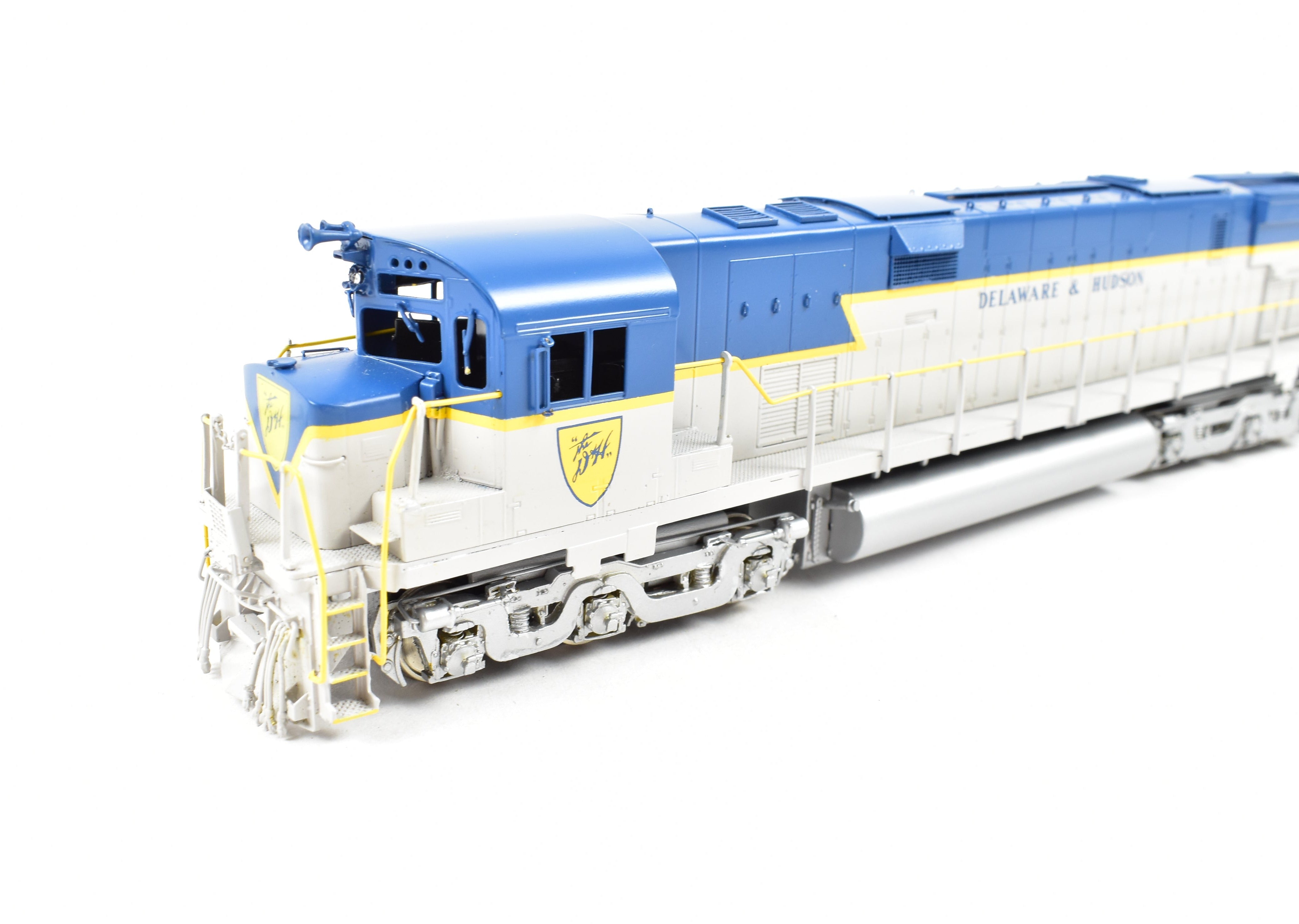 HO Scale Brass Delaware and Hudson C - 628 FP Locomotive Model in Blue/Grey Scheme by HO Brass Oriental Limited and Challenger Imports