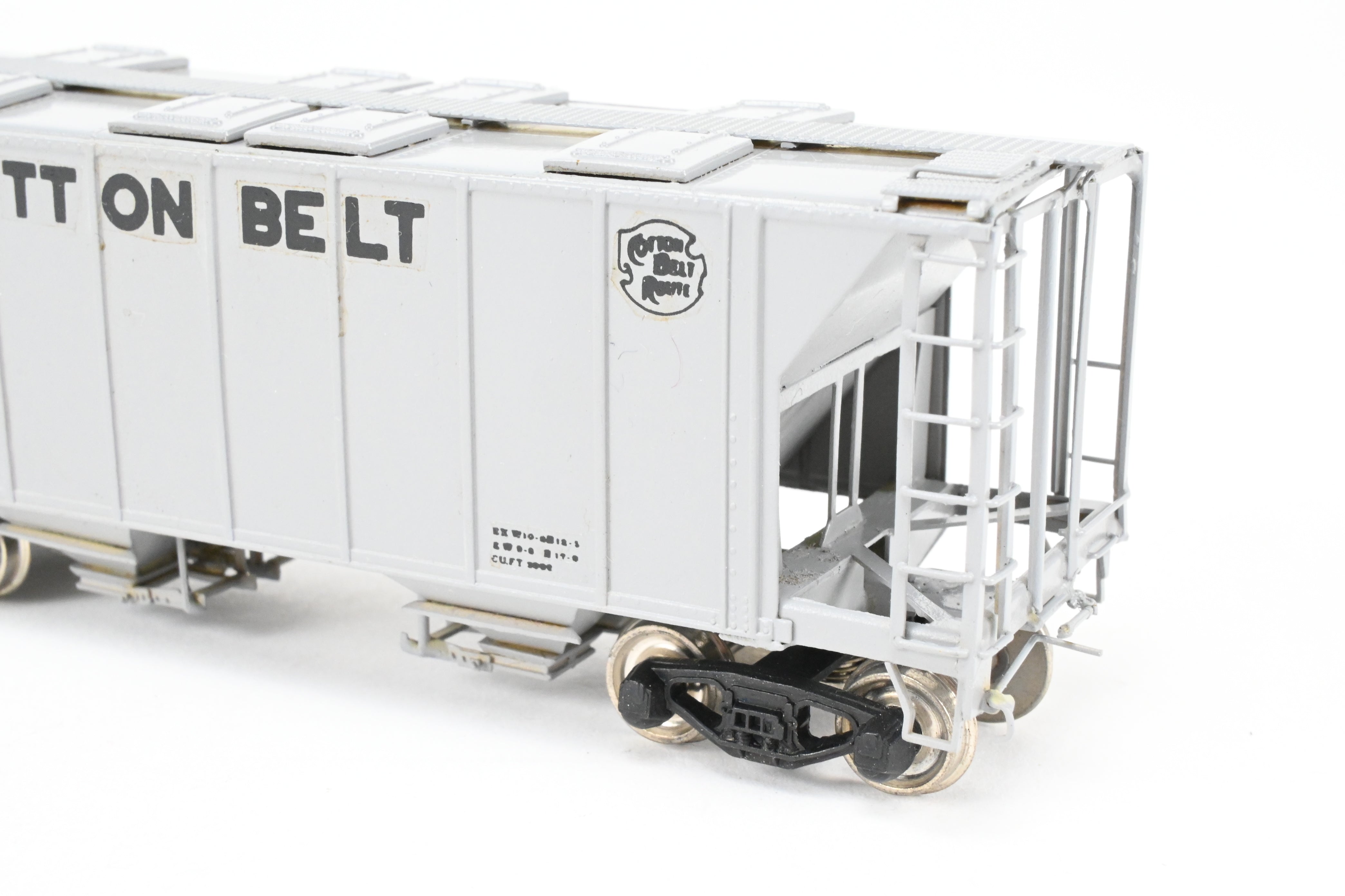 HO Brass Sunset/ACF Cotton Belt Grey Custom-Painted 70-Ton Covered Hopper #57759