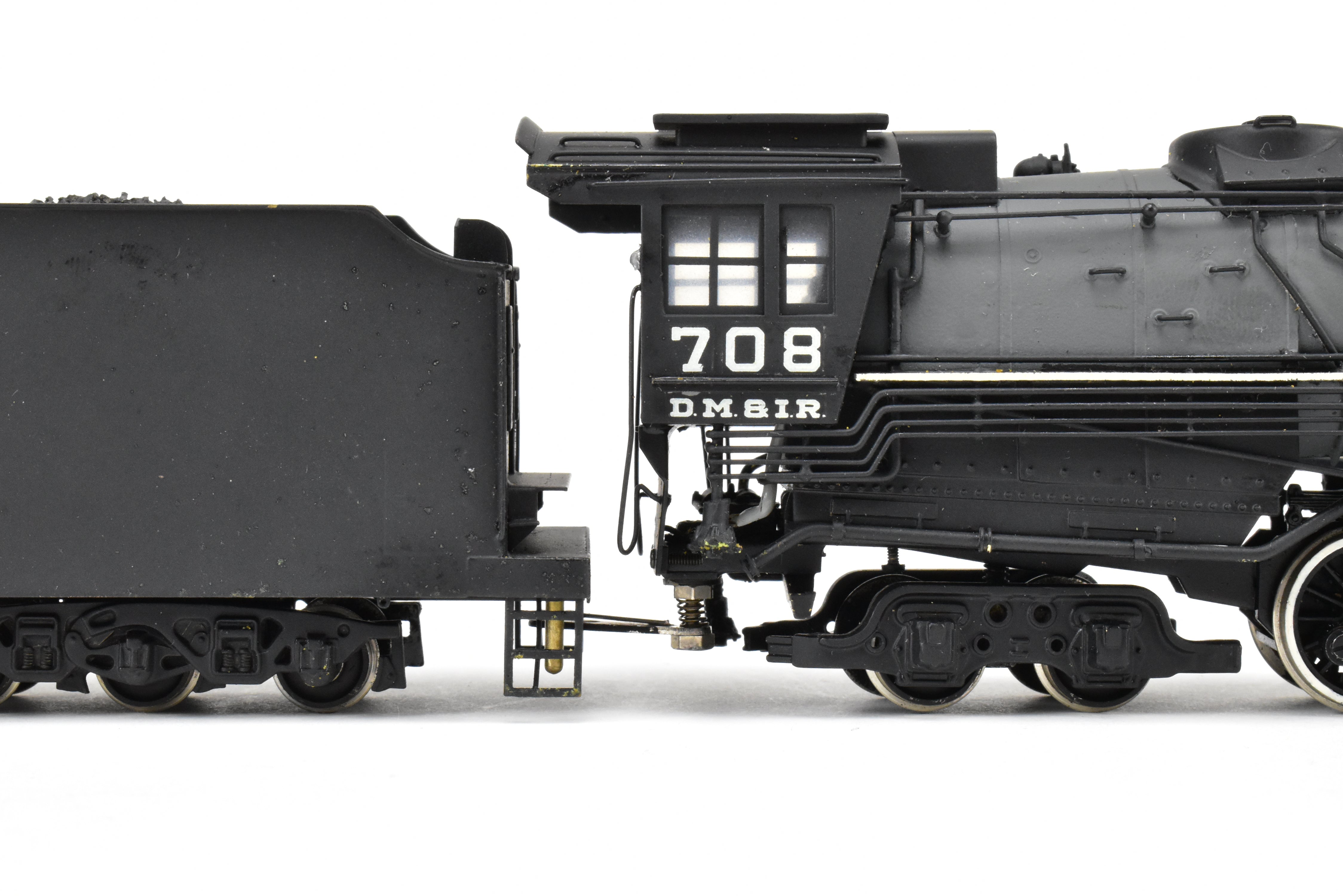 HO Brass Nickel - Plated DM&IR E - 4 Class 2 - 10 - 4 Texas Type Custom Painted Locomotive No. 708