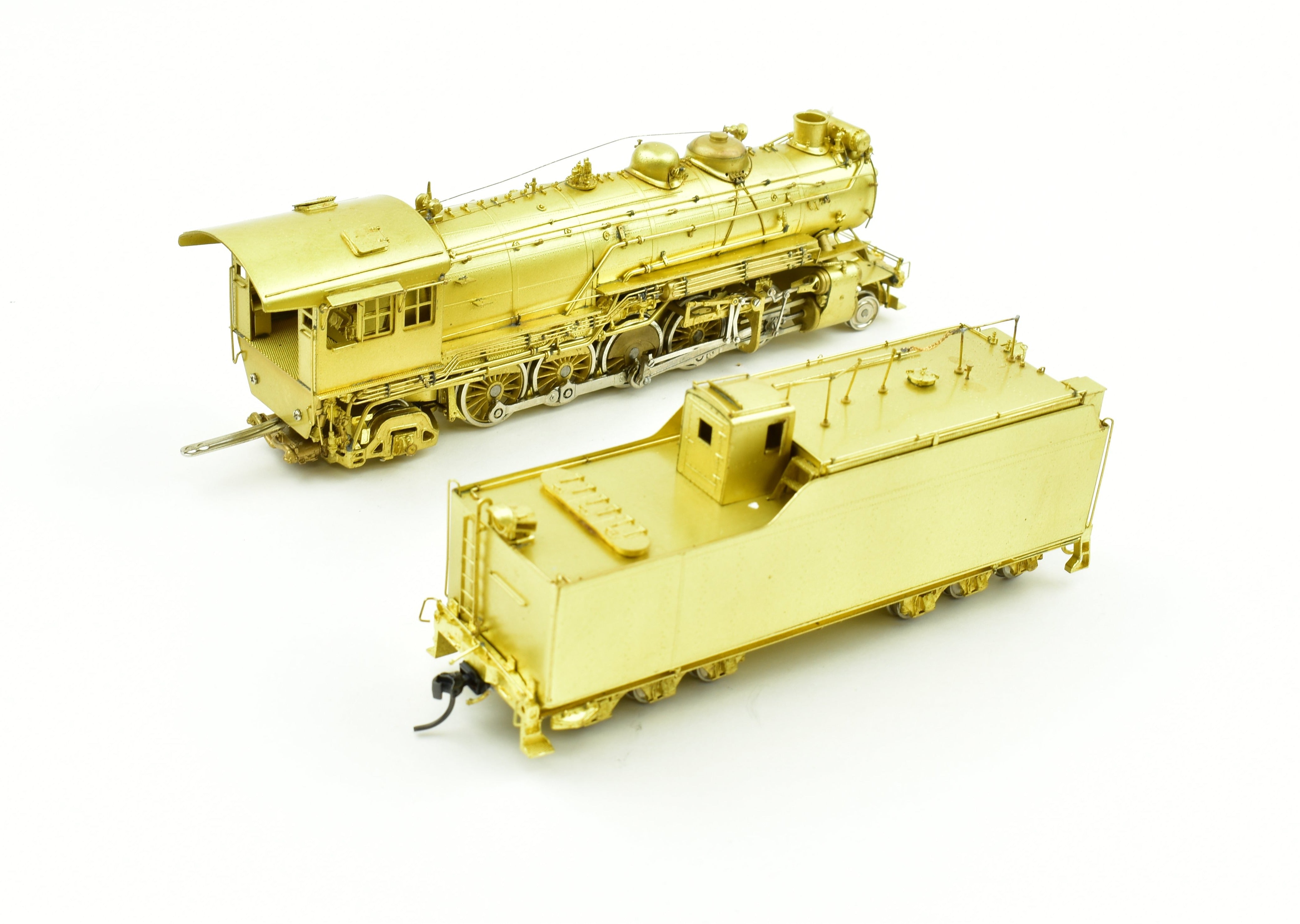 HO Scale Brass Model of Texas & Pacific Class G - 1b 2 - 10 - 2 Santa Fe Locomotive by Pecos River Brass