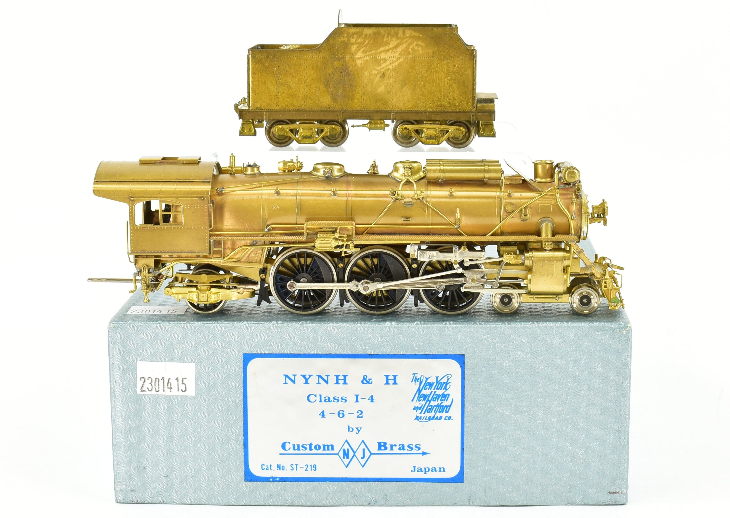 NJ Custom Brass HO Scale 4-6-2 Pacific Locomotive - New Haven I-4 Model