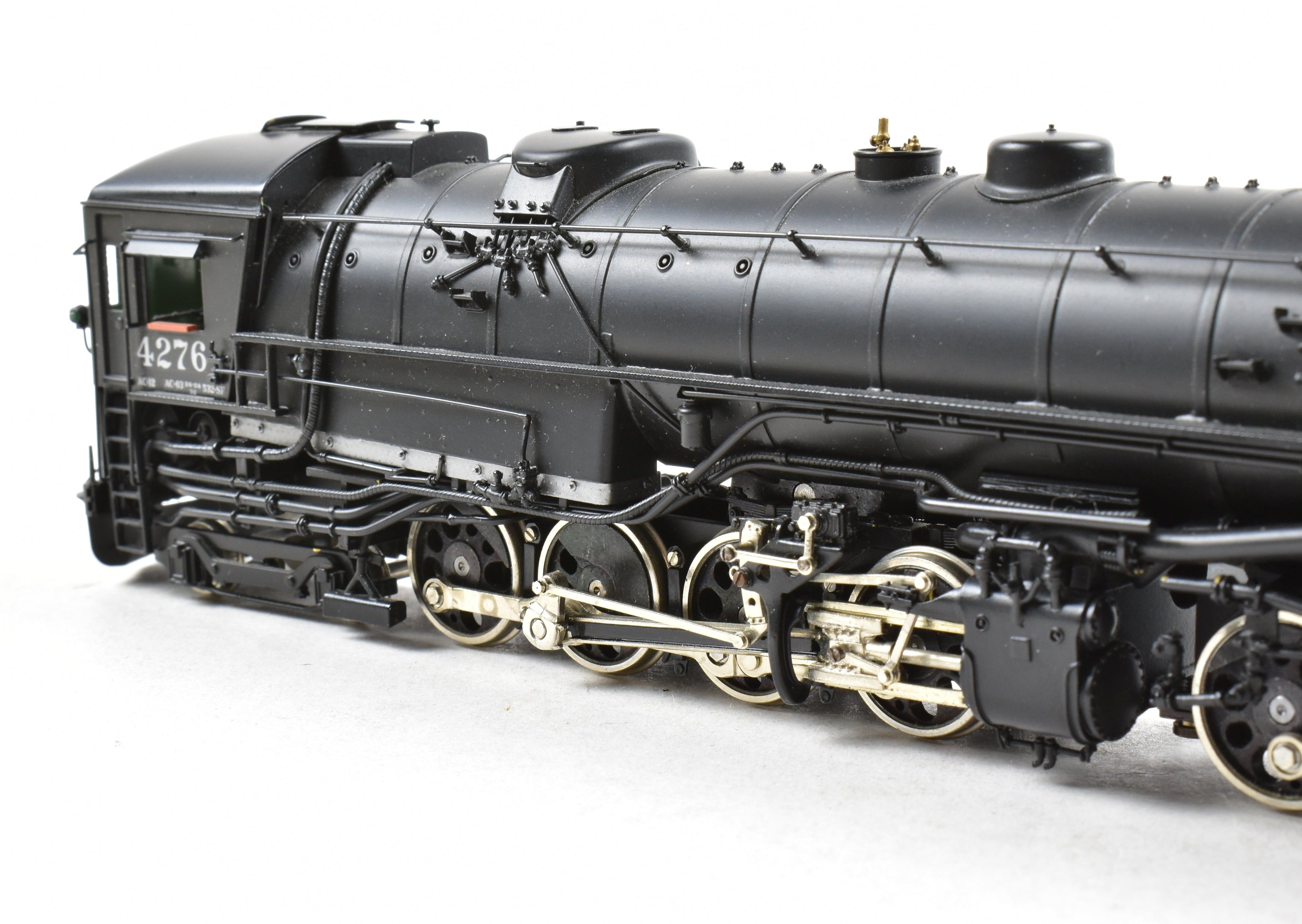 HO Scale Brass Model Train - PFM Tenshodo Southern Pacific AC - 12 4 - 8 - 8 - 2 Cab Forward Factory - Painted Locomotive, Crown Model, No. 4276, 1983 Run