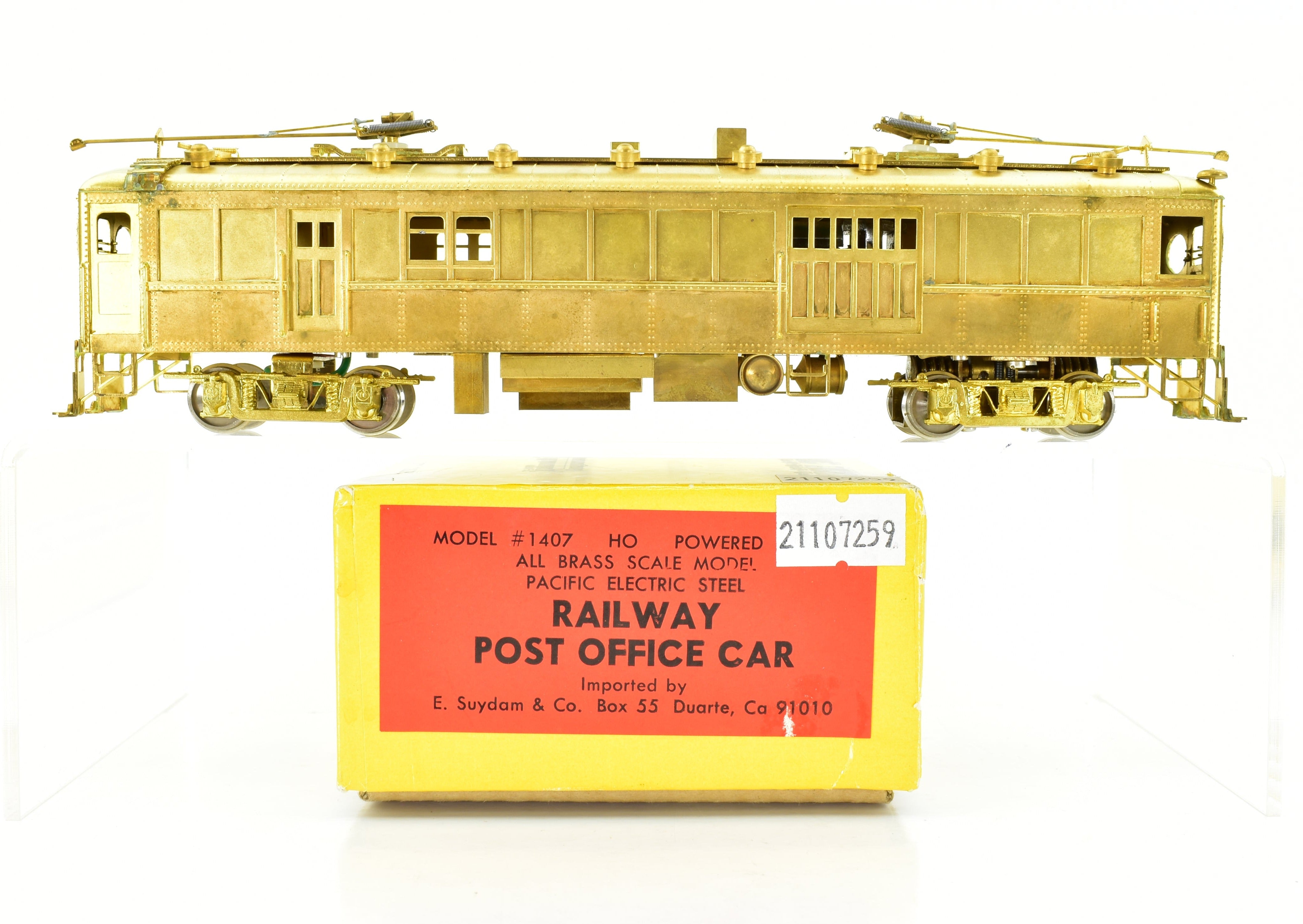 HO Scale Brass Pacific Electric RPO Railway Post Office Car 1407 by Suydam