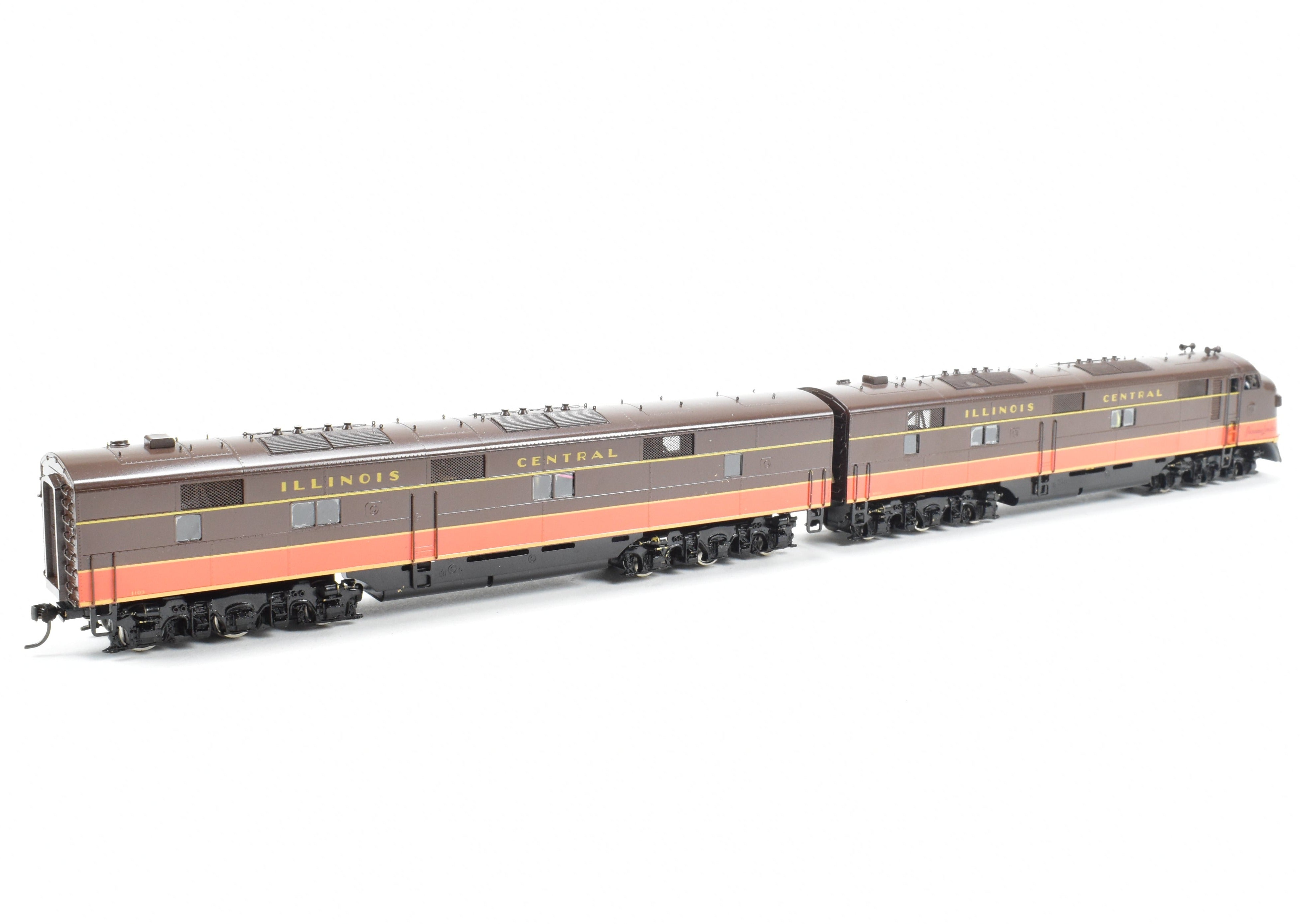 HO Brass Oriental Limited Illinois Central E7A/B Set with Large Number Boards