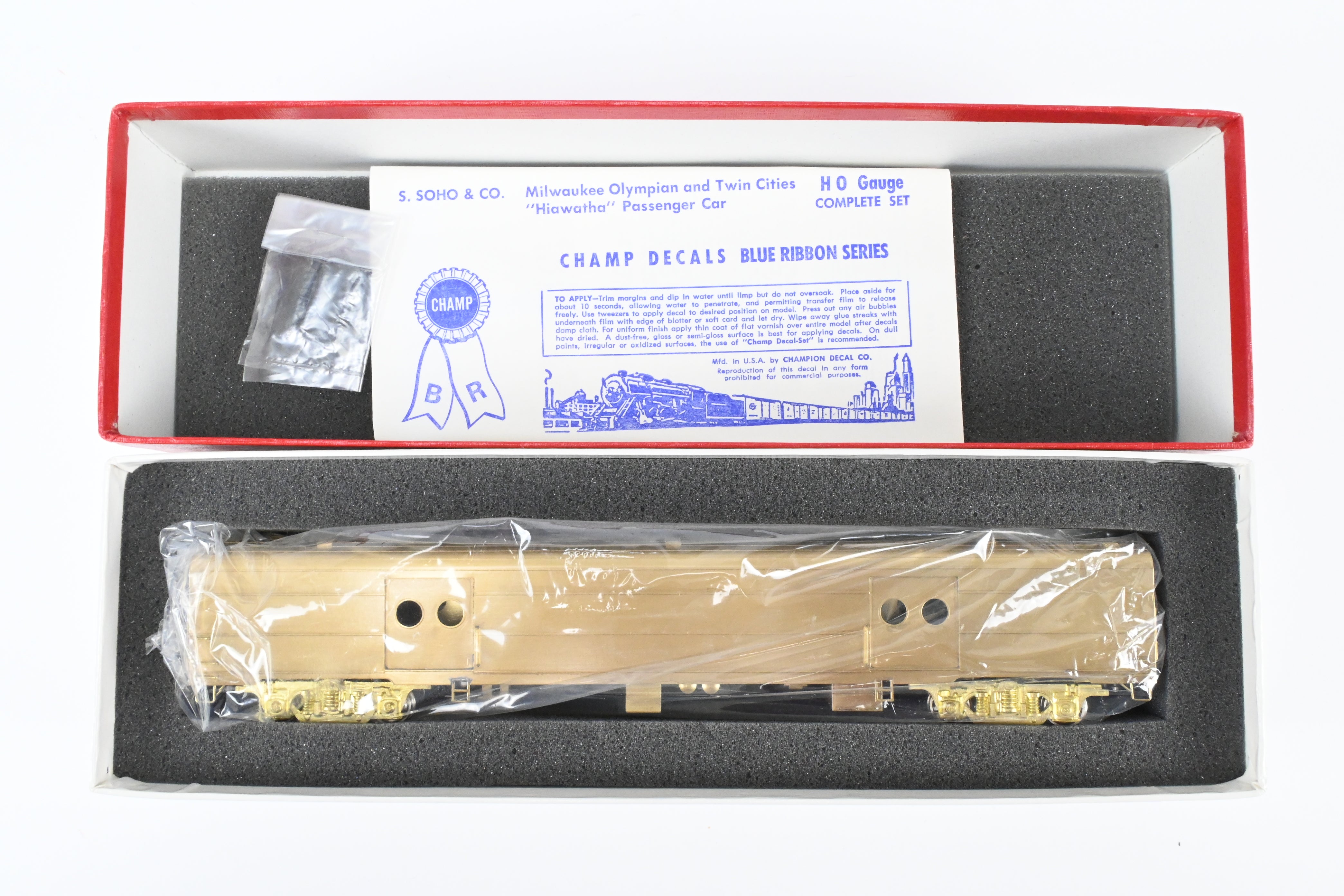 HO Scale Brass Soho Milwaukee Road #1317 Baggage Car Model