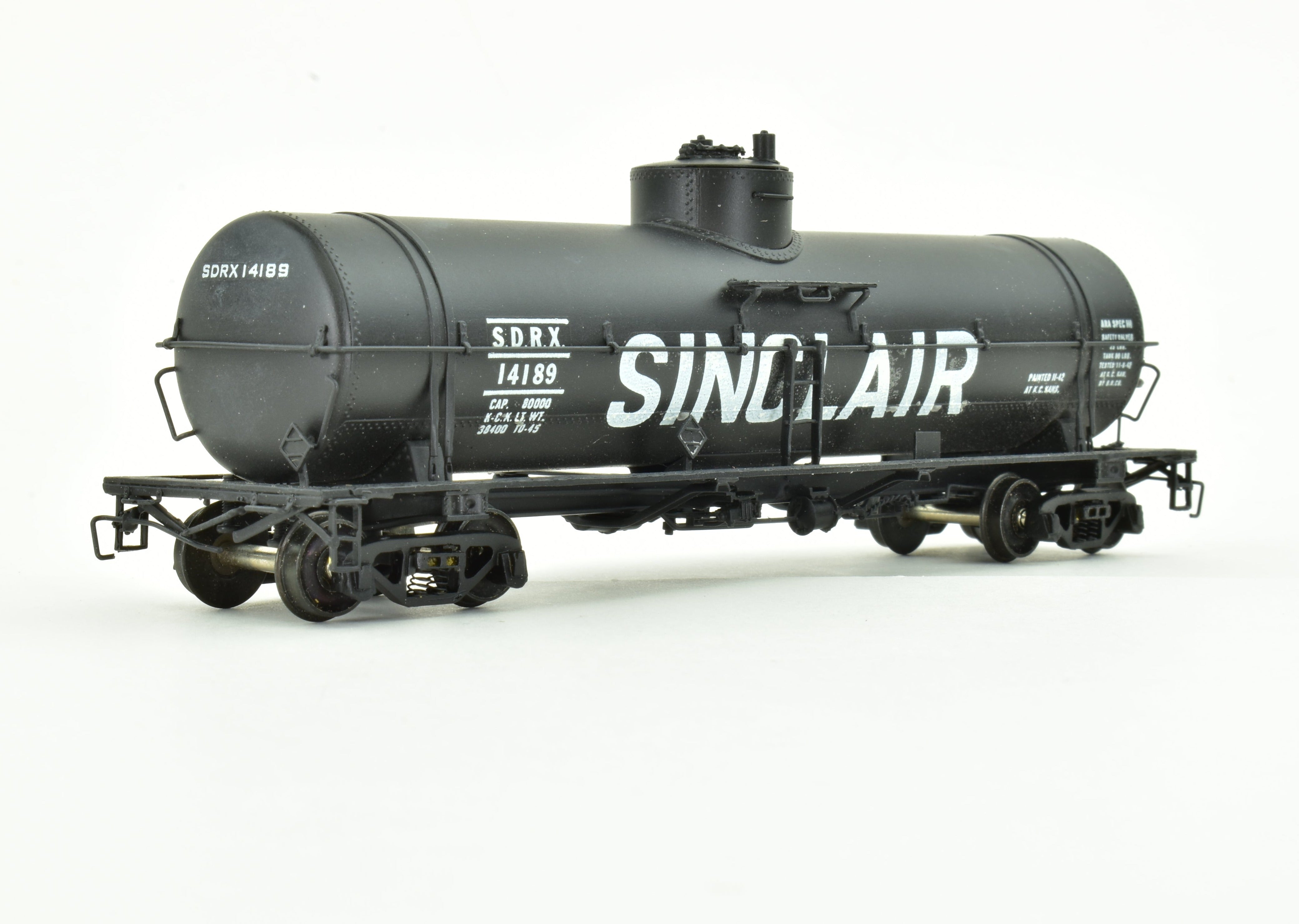 HO Brass Pecos River Southern Pacific 0-50-13 Pro-Painted Sinclair Oil Tank Car