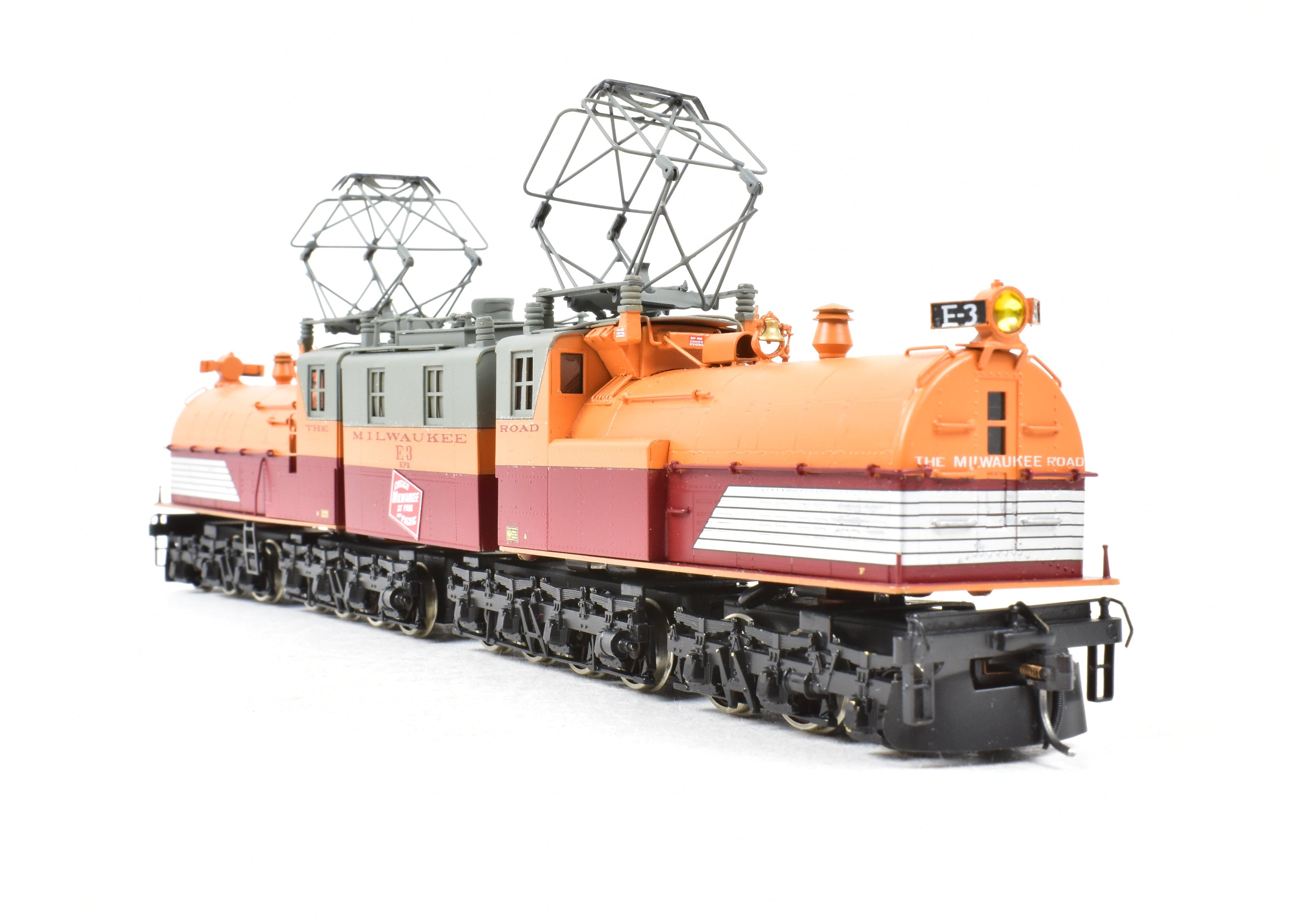 High - Quality HO Scale Brass NJ Custom Milwaukee Road EP - 2 BI - Polar Gearless Electric Model Train with Pro - Paint Finish, Model No. E3