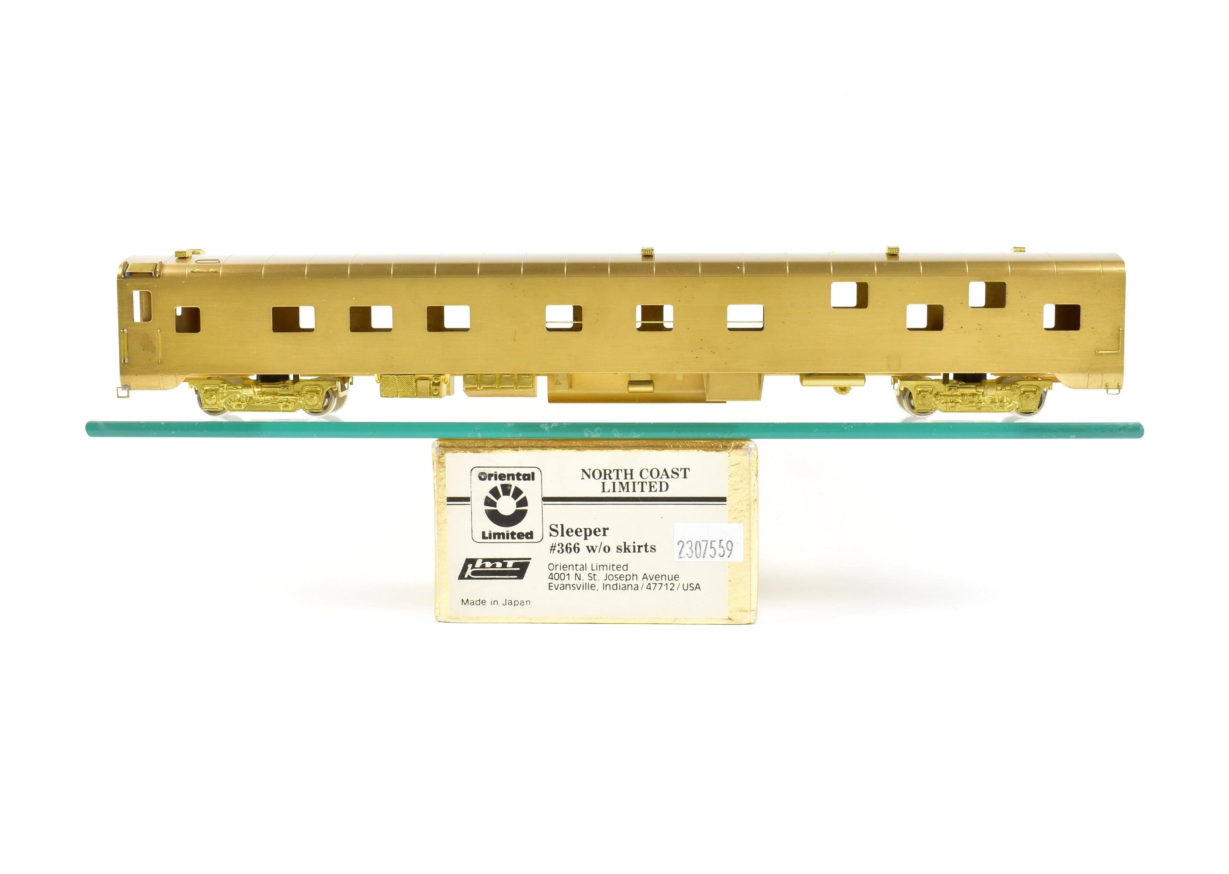 HO Scale Brass Model of the Oriental Limited NP - Northern Pacific North Coast Limited Sleeper Car #366 without Skirts