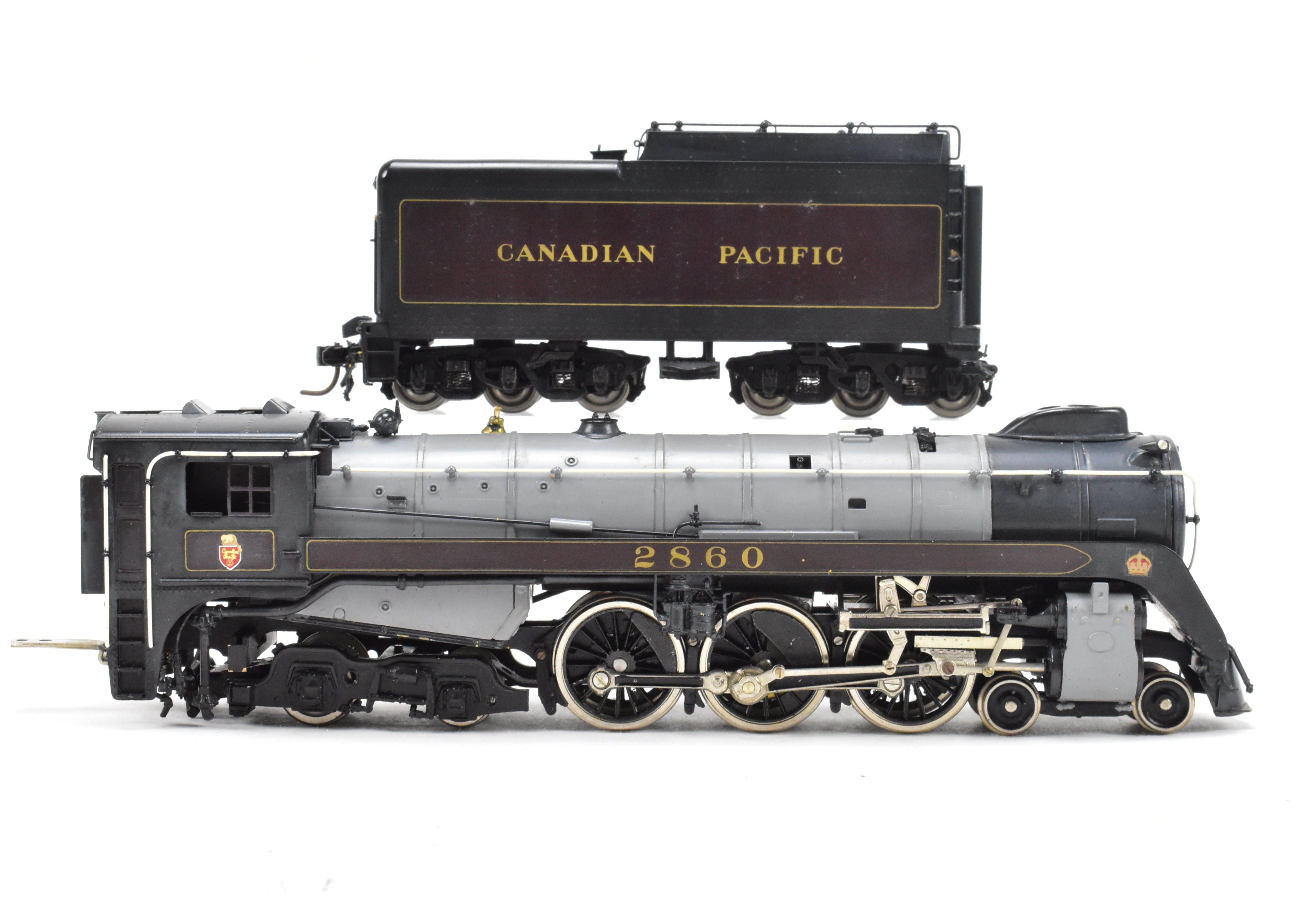 HO Scale Brass PFM - Tenshodo CPR Canadian Pacific H-1e #2860 Royal Hudson Factory Painted Model